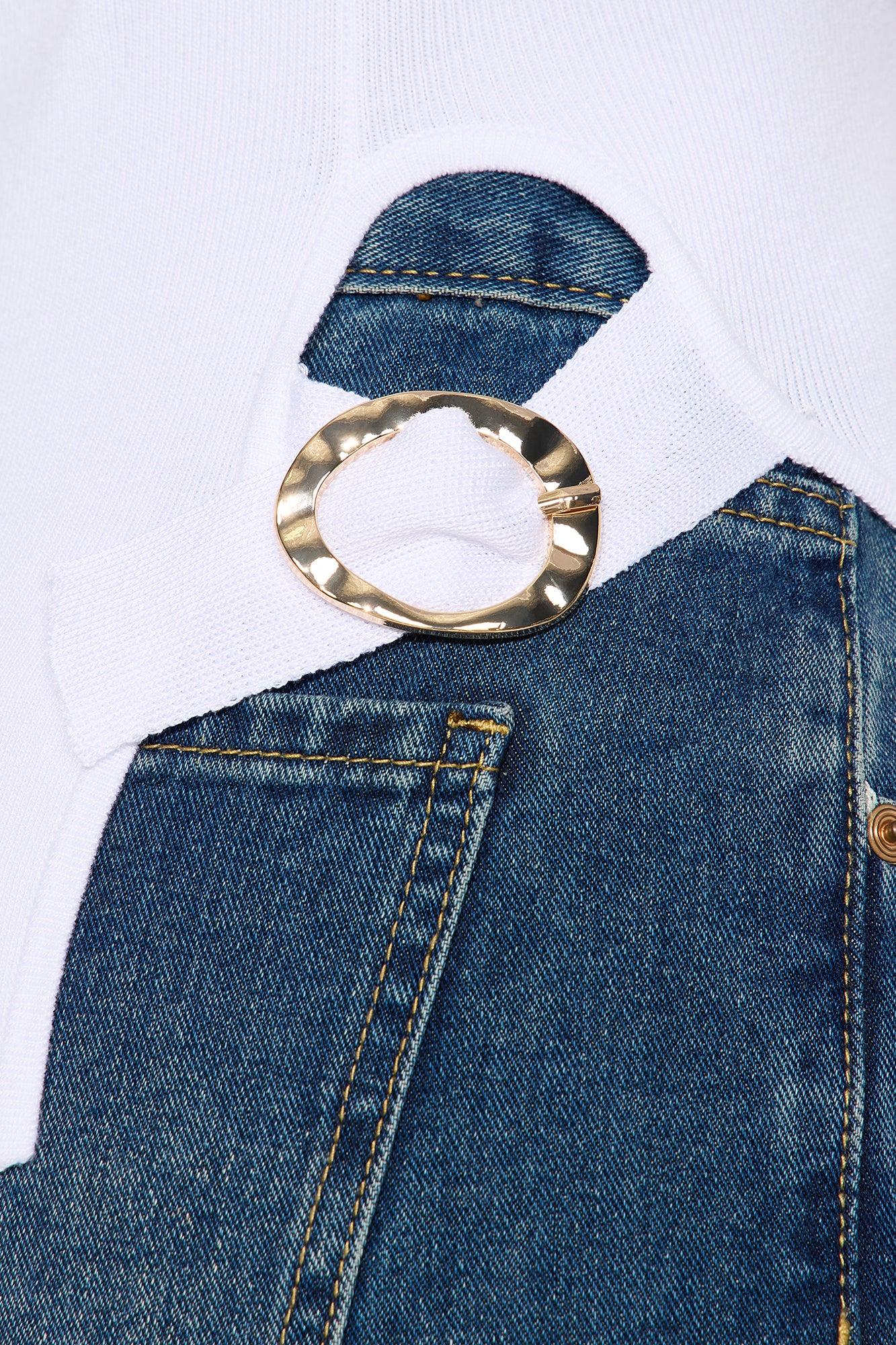 Take Me Away Hardware Sweater Top - White Female Product Image