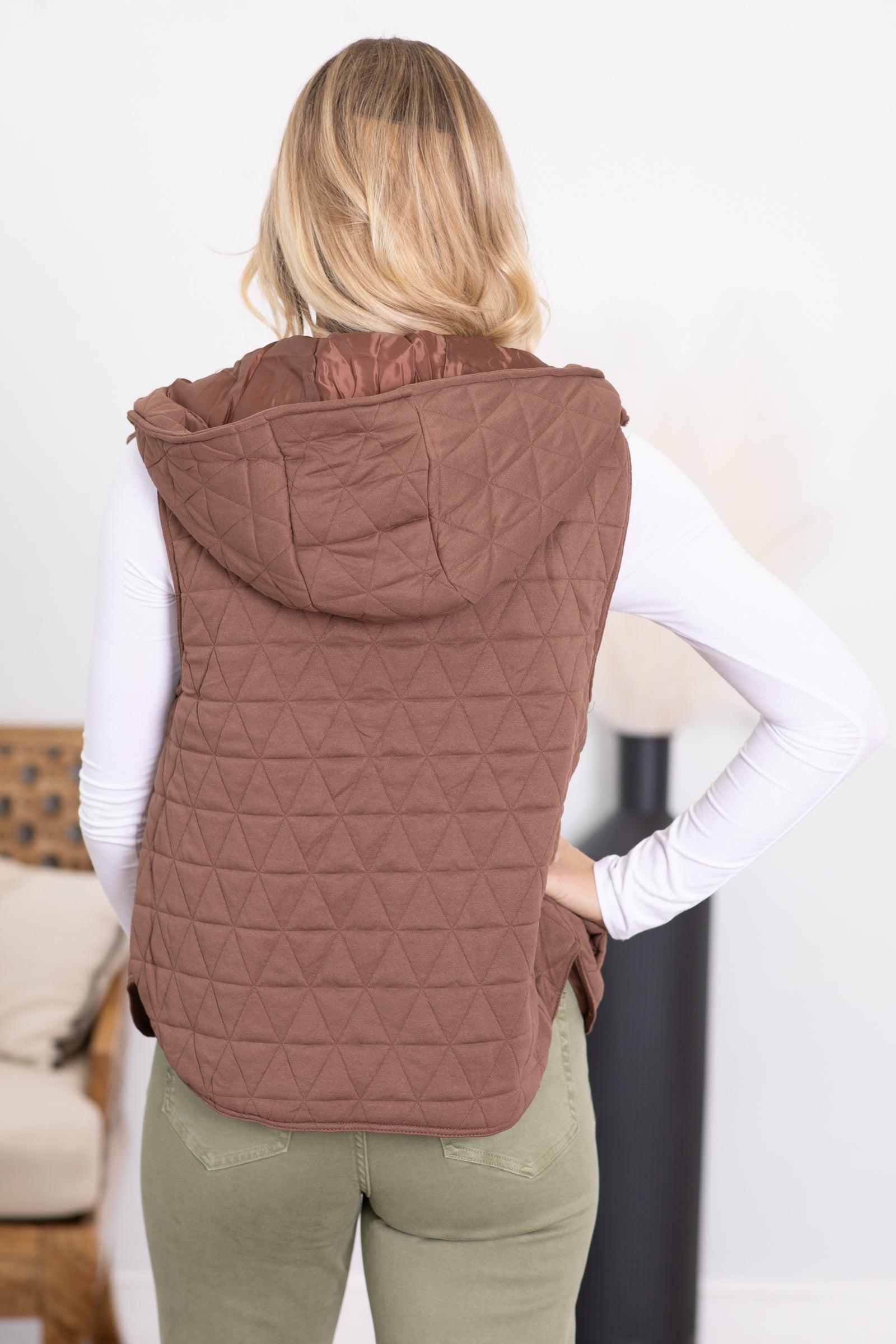 Quilted Vest With Hood Product Image