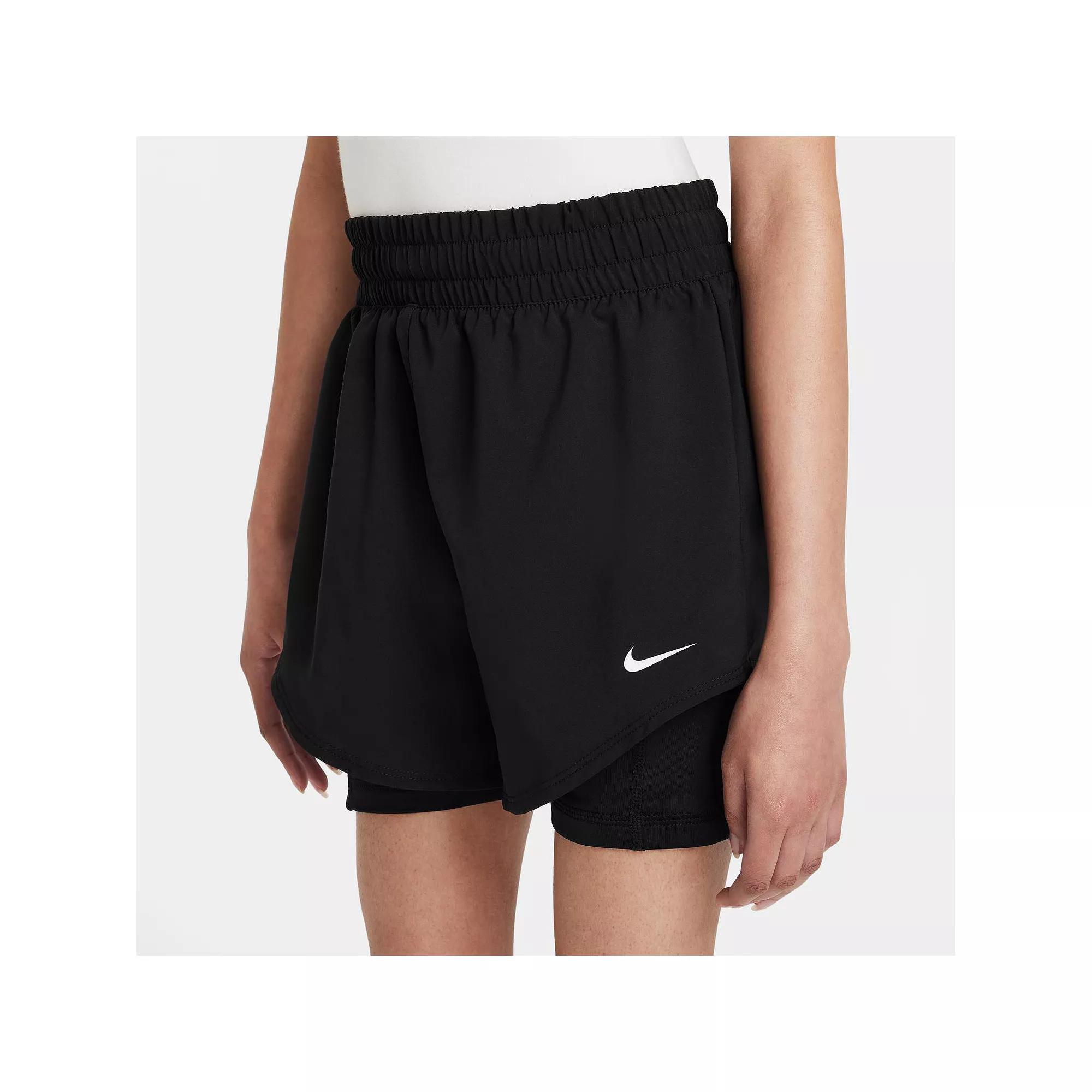 Nike Womens One Girls Dri-FIT 3 2-in-1 Shorts | HF8237-010 Product Image
