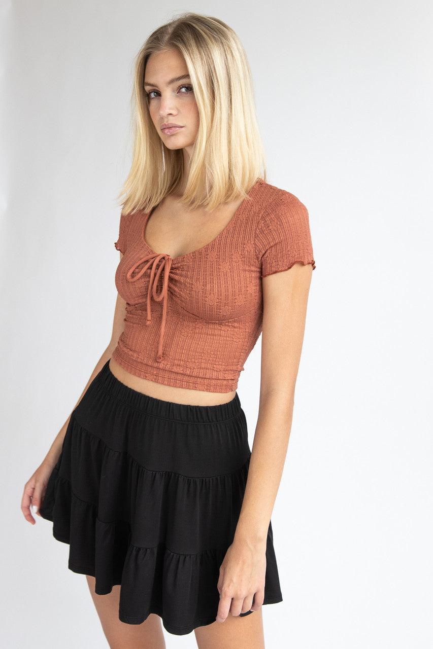 Front Tie Lace Top Product Image
