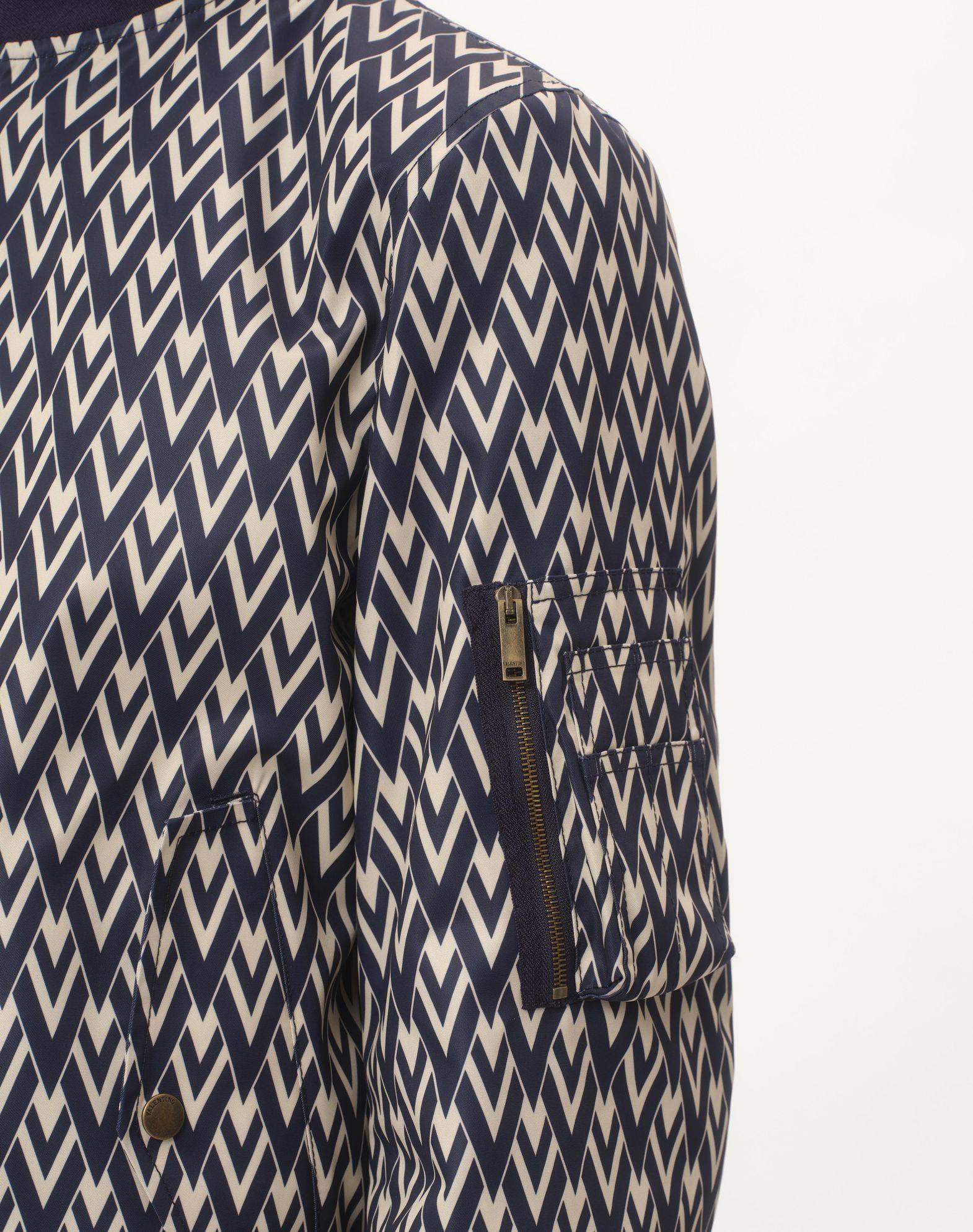 Nylon Bomber Jacket With Toute La V Print Product Image