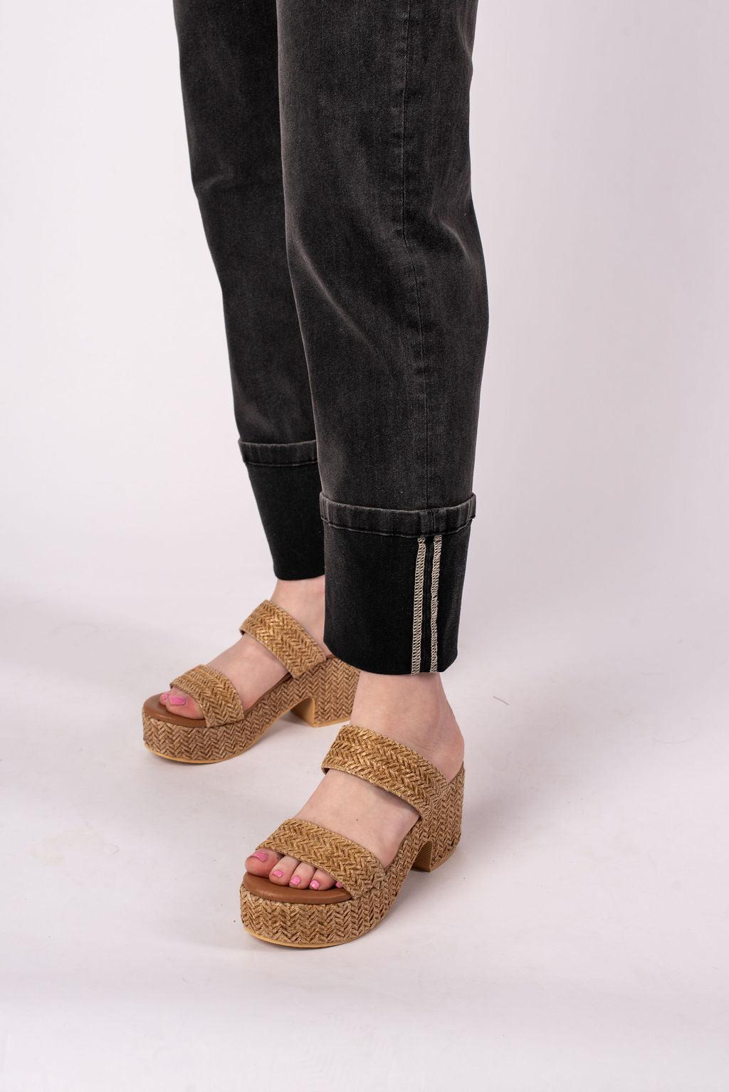 Zoe Cuffed Straight Leg Jeans Product Image