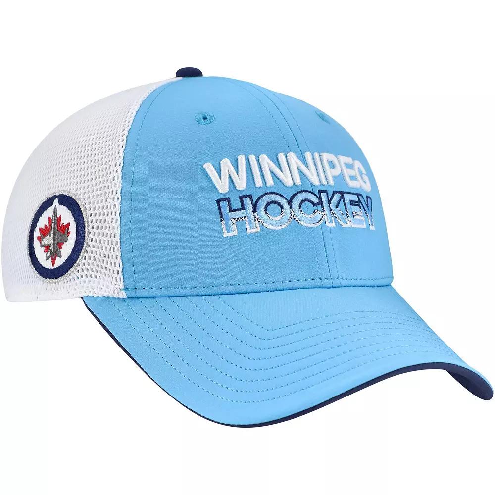 Men's Fanatics Light Blue/White Winnipeg Jets Authentic Pro Rink Trucker Adjustable Hat, Jts Light Product Image