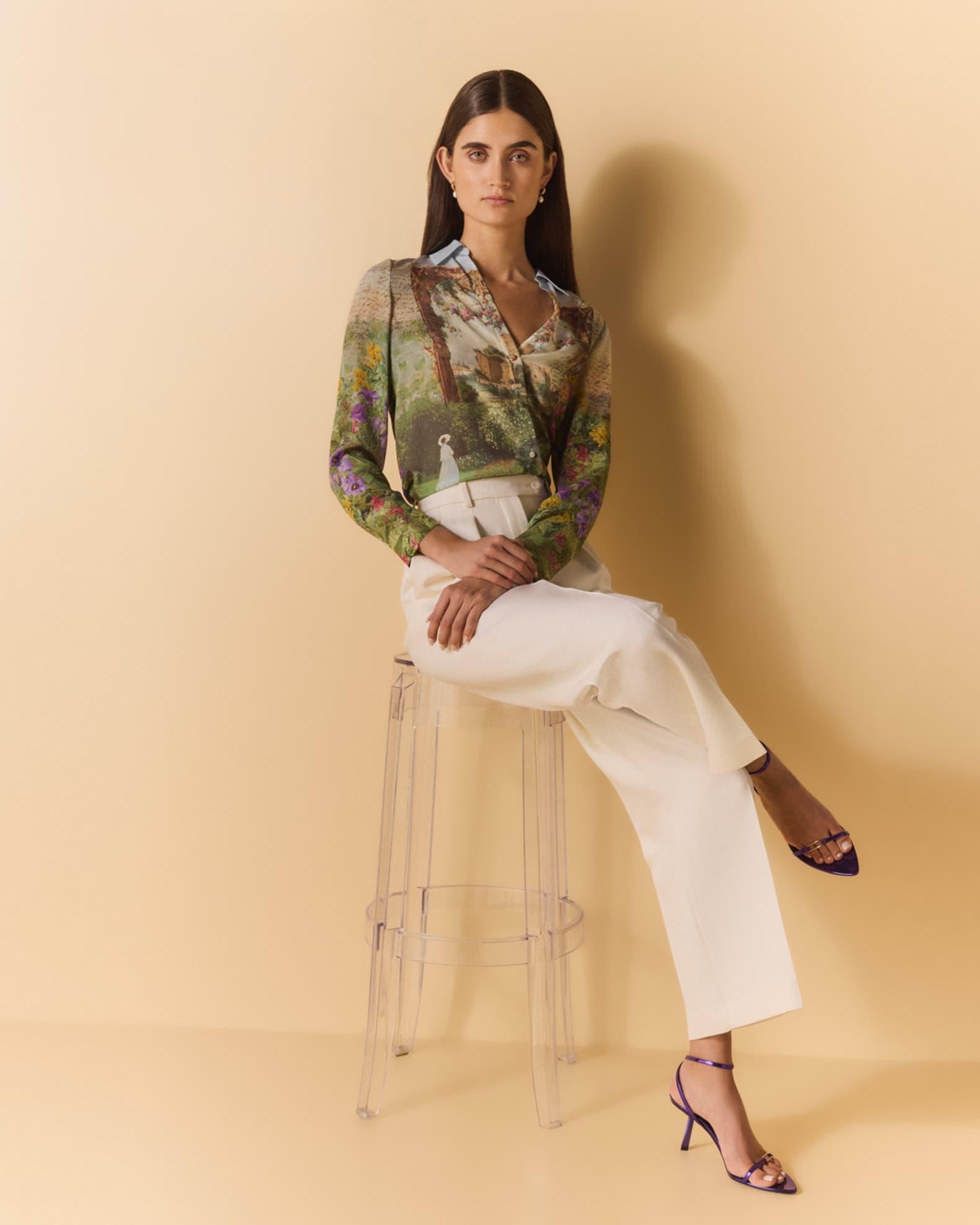 Dusk to Dawn Eloise Button-Front Blouse Product Image