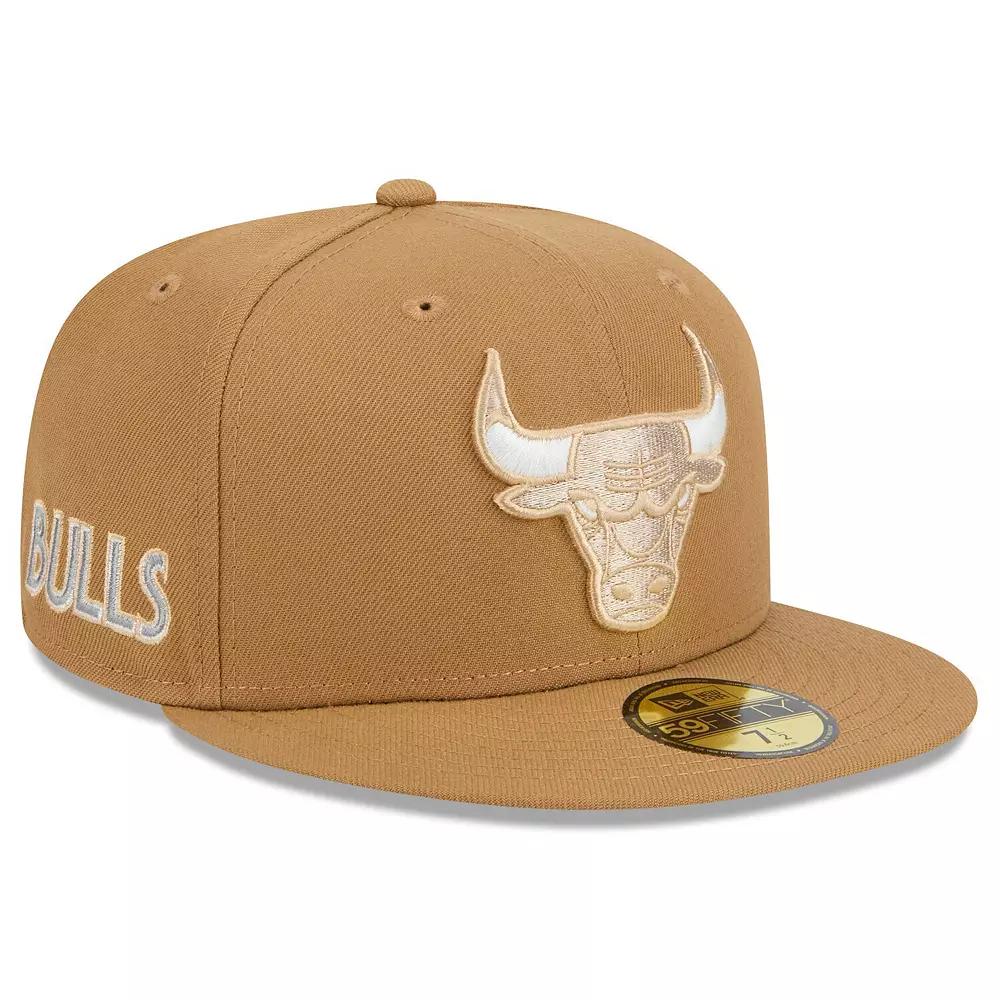 Men's New Era  Tan Chicago Bulls 2024/25 City Edition Alternate 59FIFTY Fitted Hat, Size: 6 7/8, Team Product Image