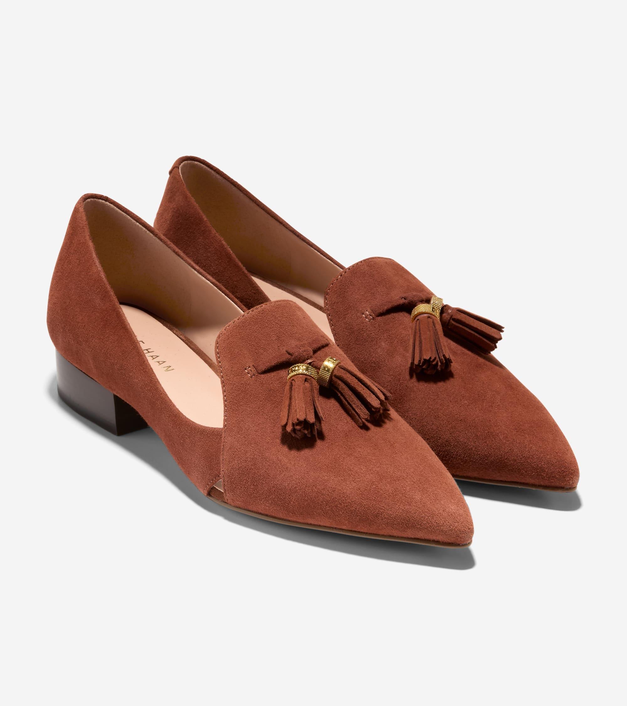 Women's Vanya Tassel Flats in Brown | Cole Haan Product Image