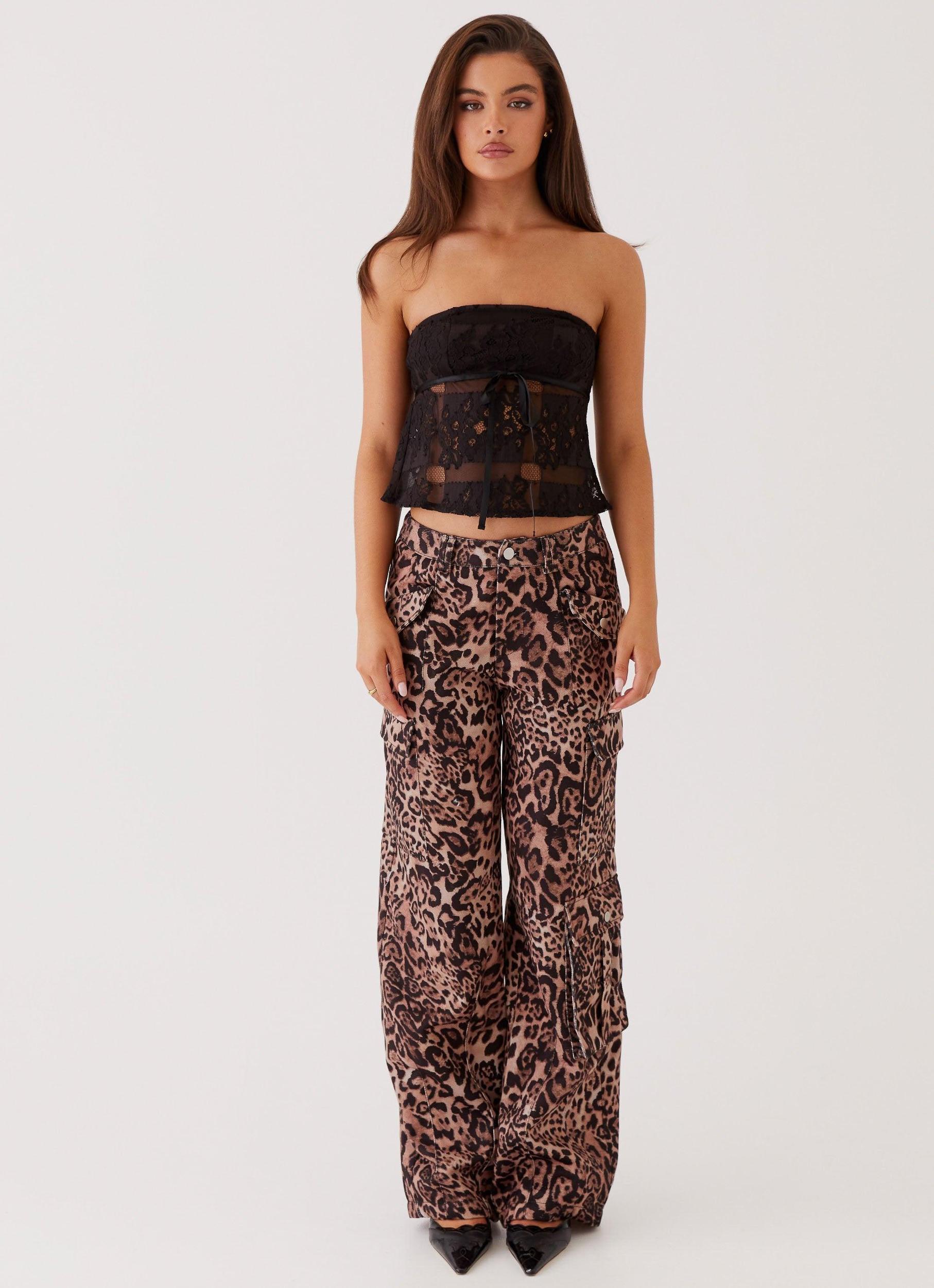 Greedy Cargo Pants - Leopard Product Image