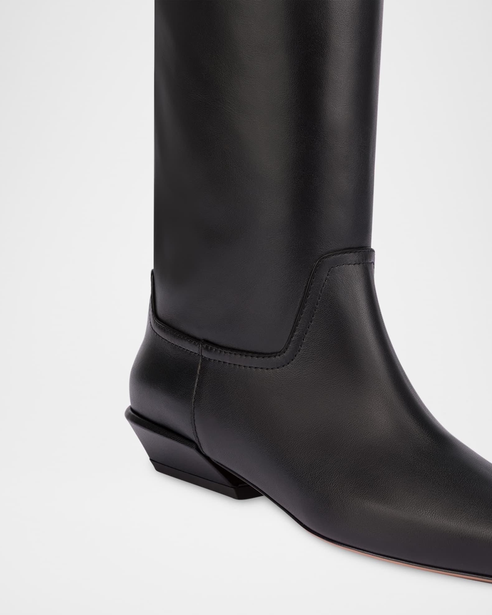 Bettina Leather Knee-High Boots Product Image
