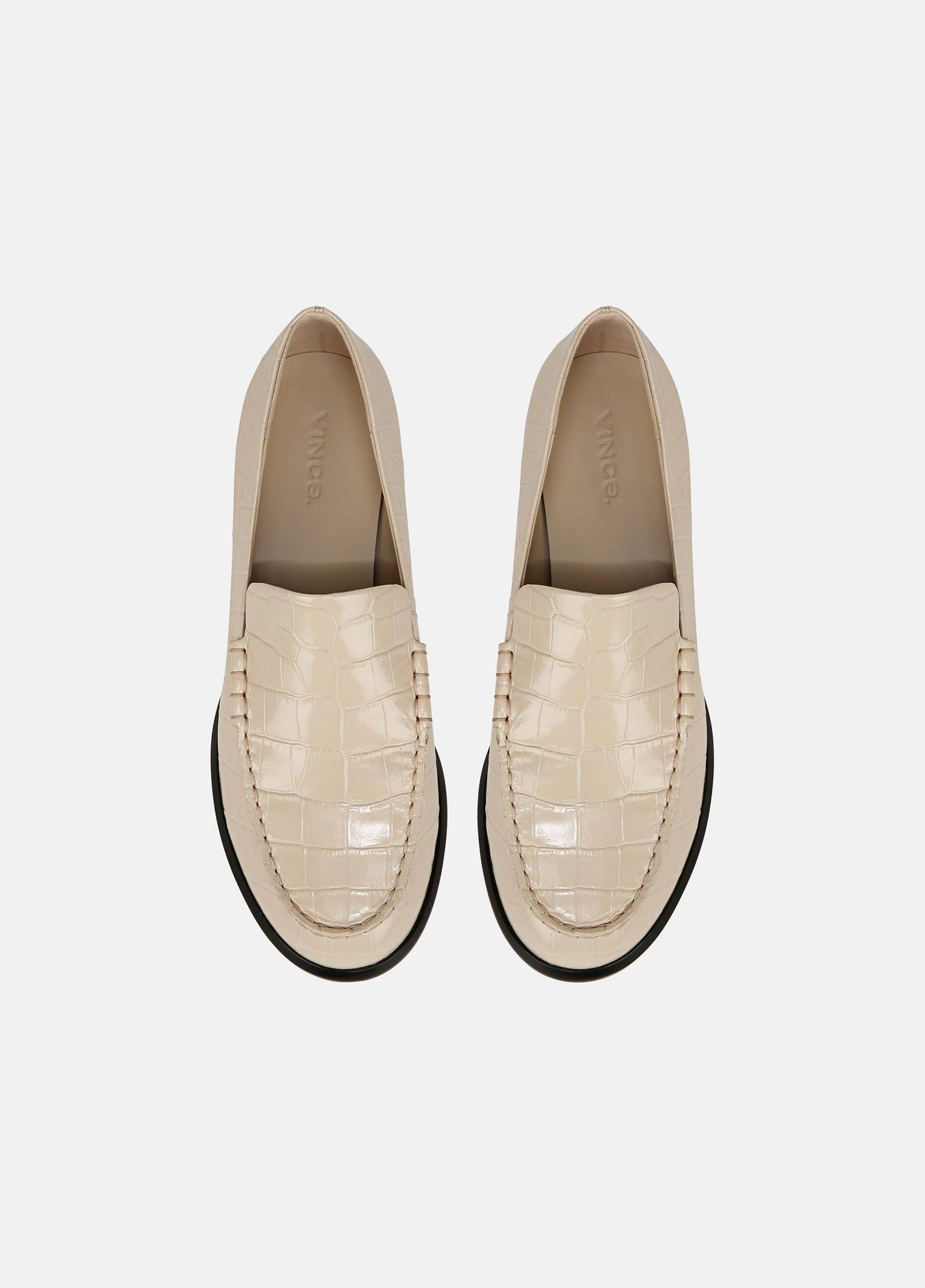 Naomi Croc-Embossed Leather Loafer Product Image