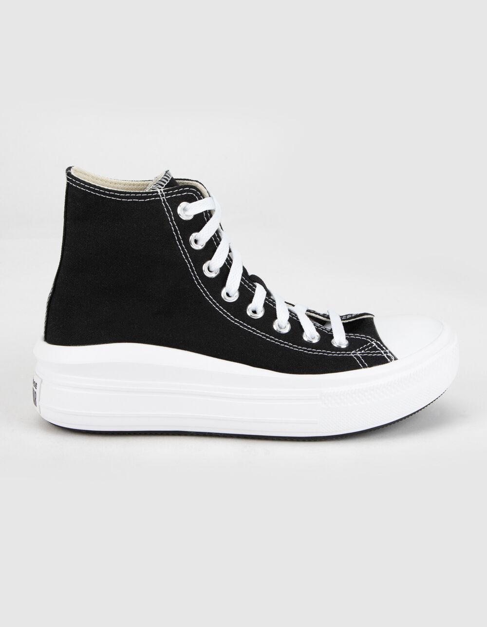 CONVERSE Chuck Taylor All Star Move Womens Black Platform High Top Shoes - BLACK/WHITE Product Image
