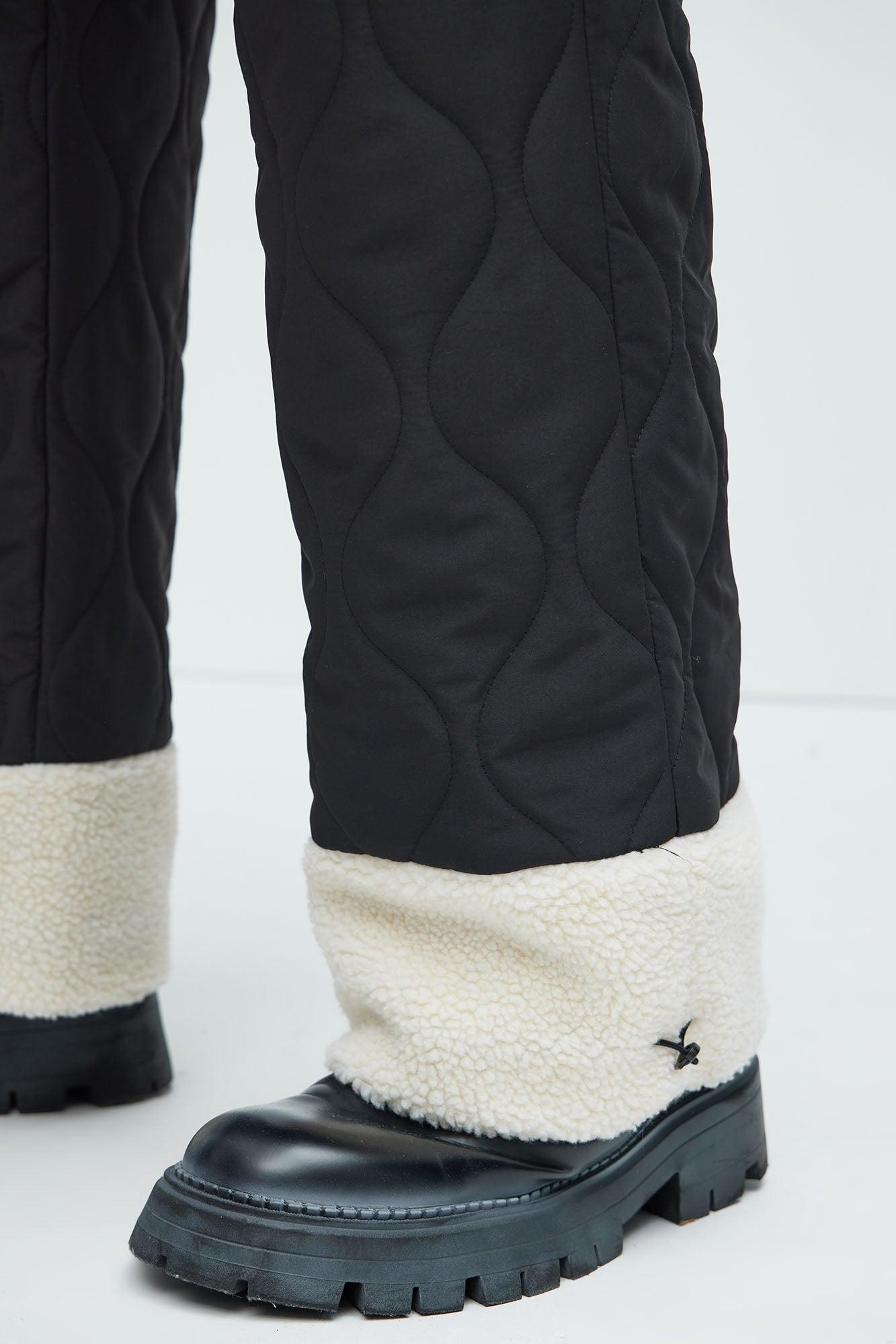 Shreddin' Slopes Straight Quilted Pants - Black Product Image
