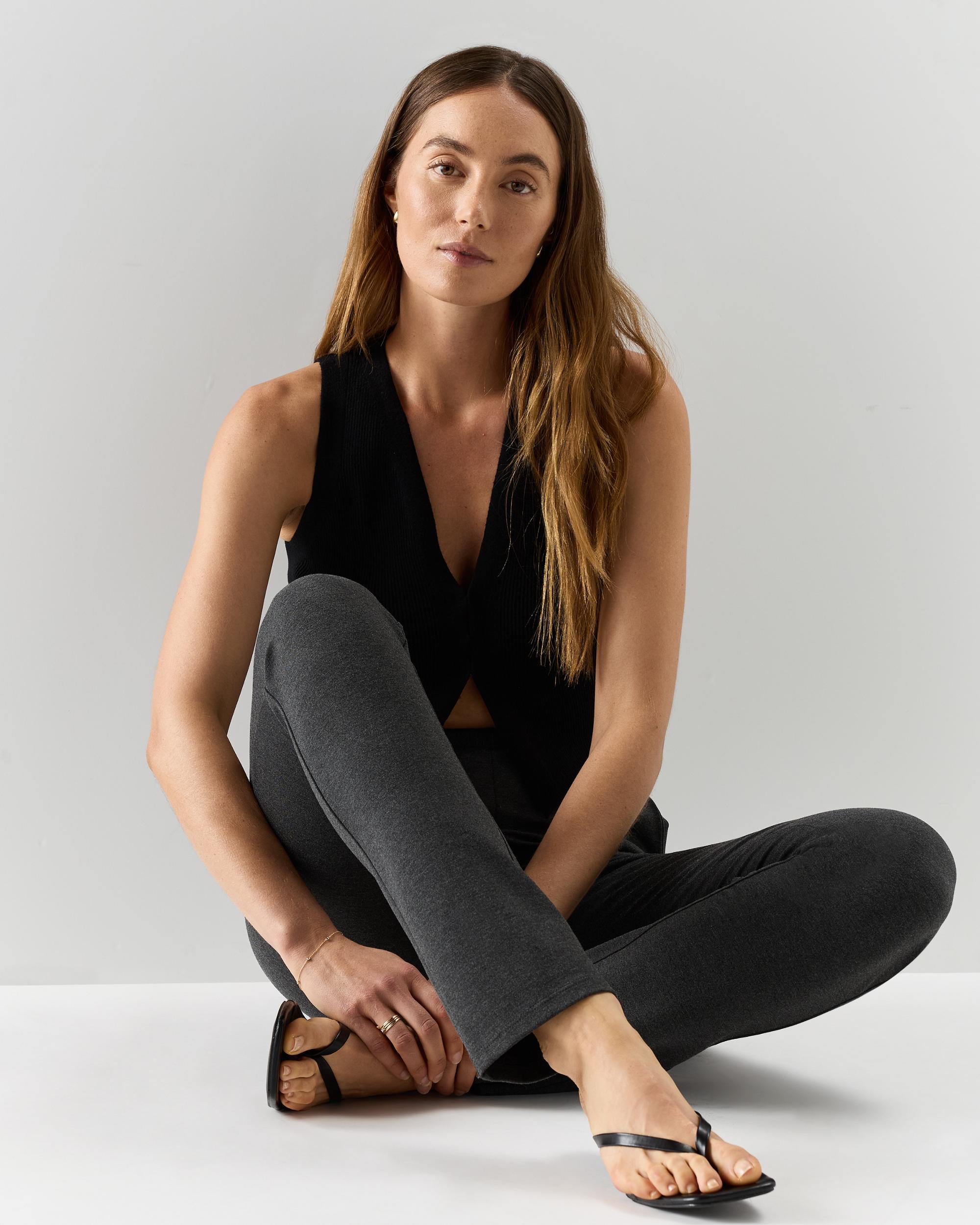 Quince | Women's Ultra-Stretch Ponte Straight Leg Pants Tall Rayon Product Image