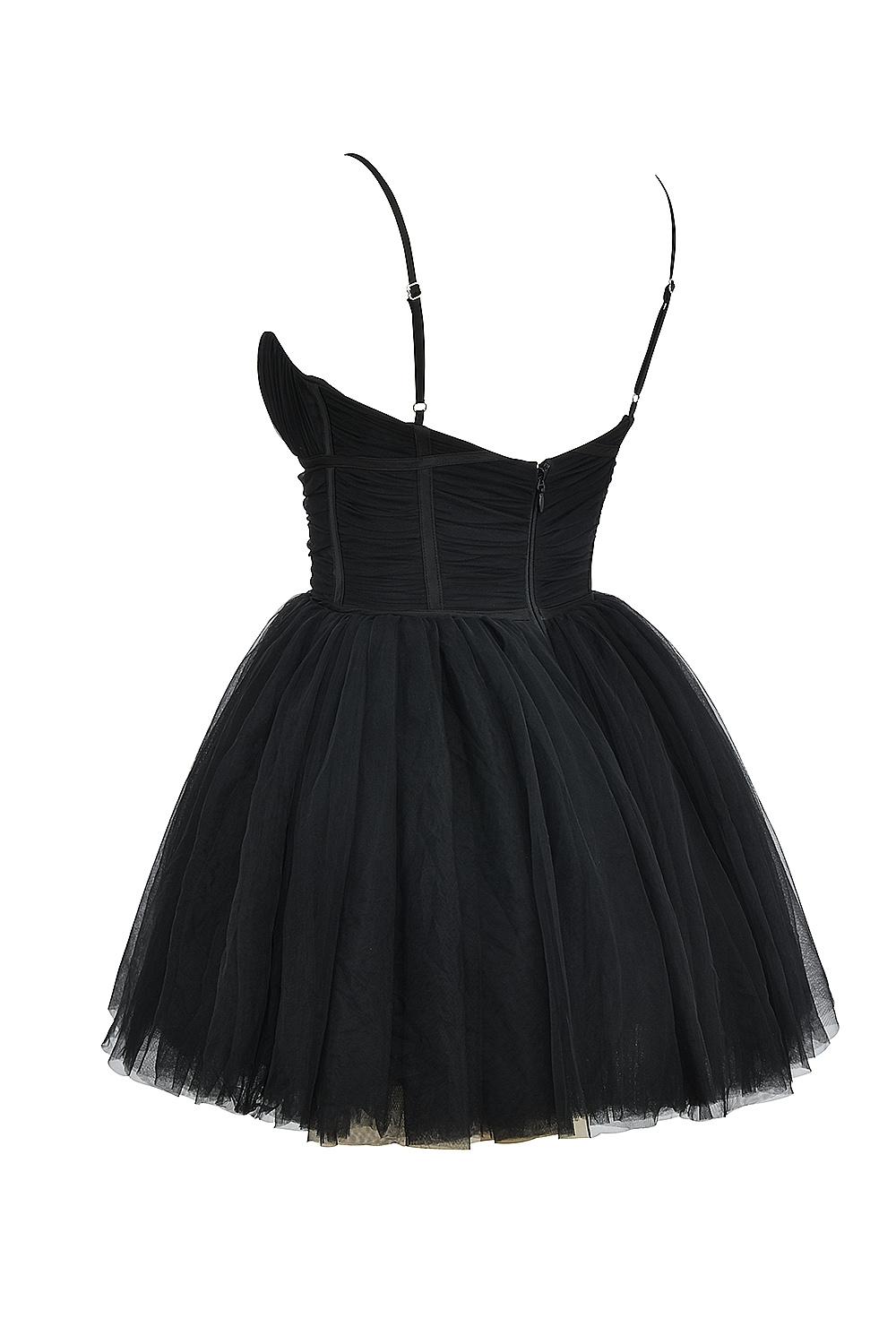Princess  black tulle mini dress - sale Product Image