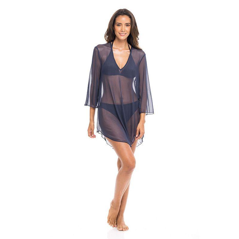 Women's Jordan Taylor Power Mesh Bell-Sleeve Swim Cover-Up Tunic,  Product Image