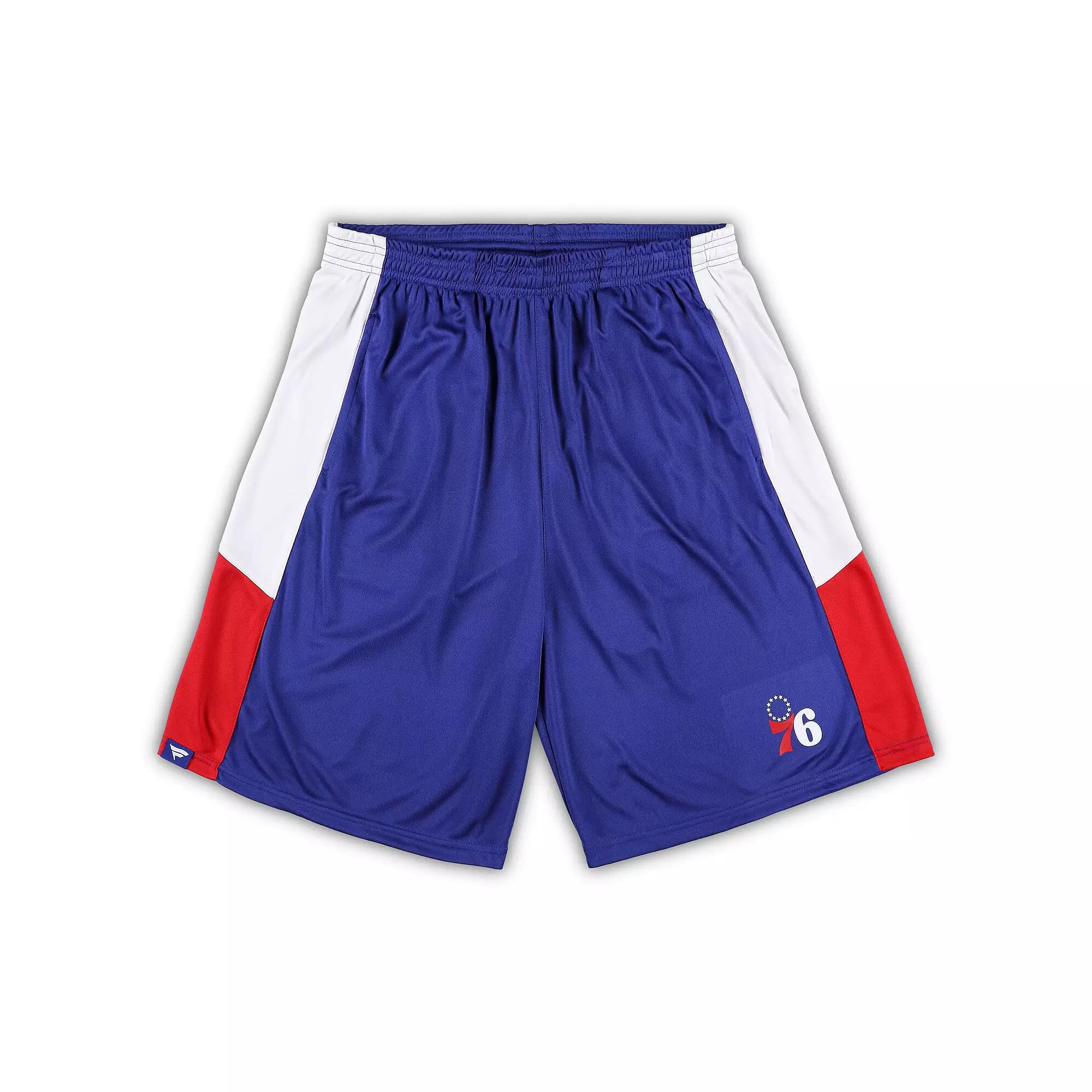 Men's Fanatics Branded Royal Philadelphia 76ers Big & Tall Champion Rush Practice Shorts,  Product Image