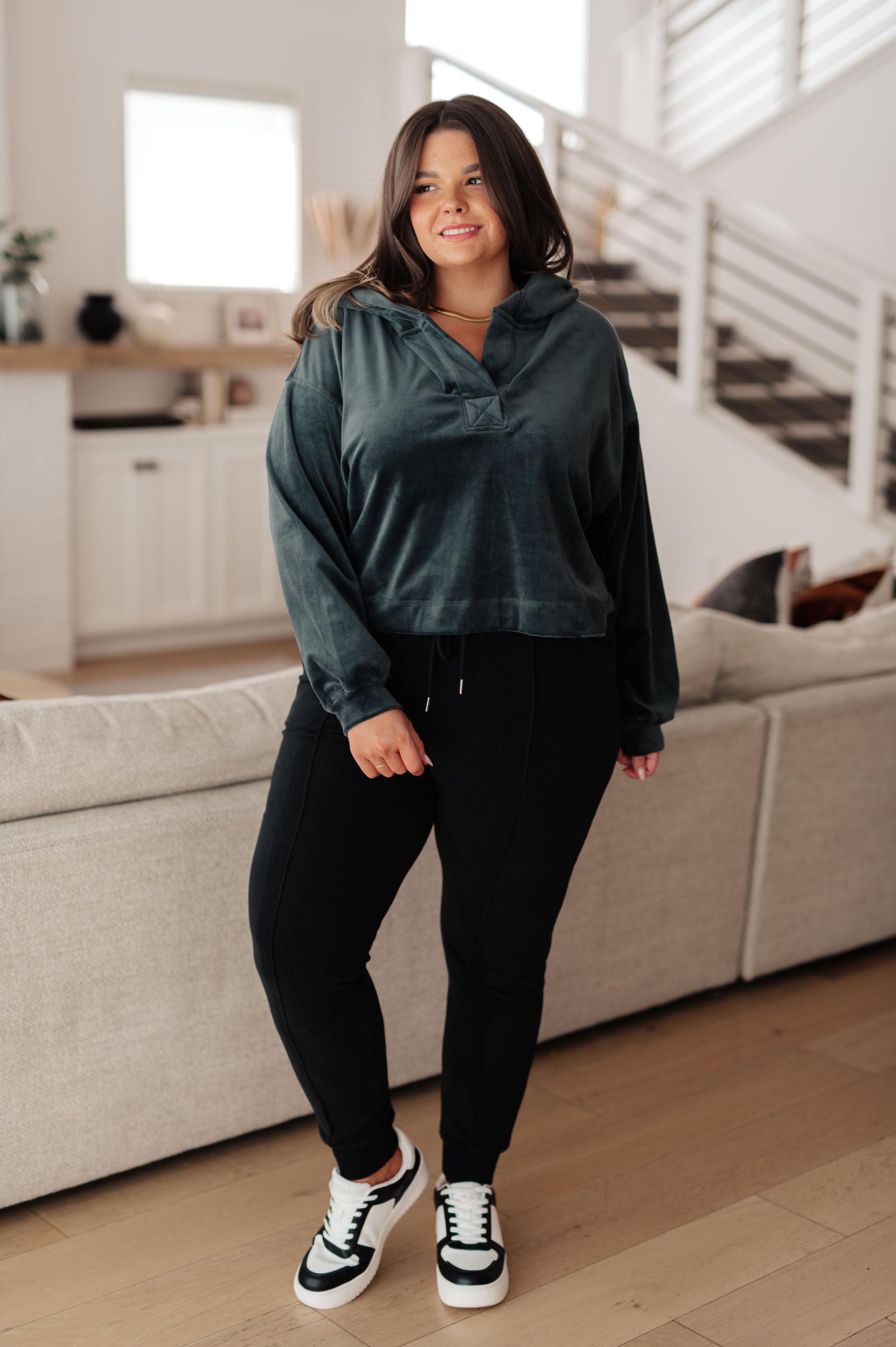 Velvet Icon Hoodie In Grey Blue (Online Exclusive) Product Image