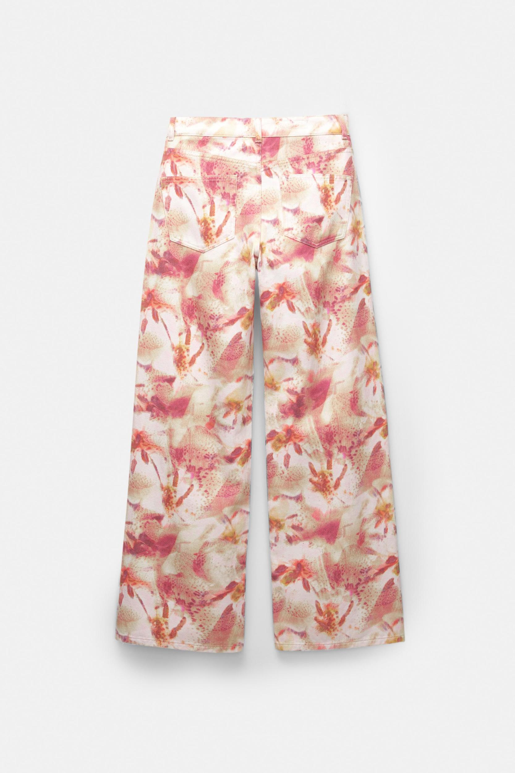 Floral print baggy jeans Product Image