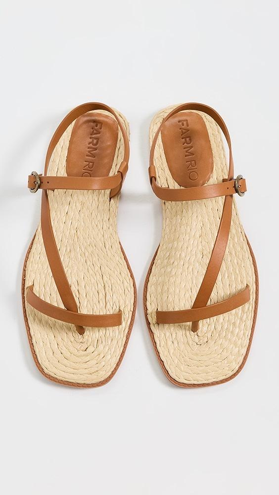 FARM Rio Camel Cross Strap Sandals | Shopbop Product Image