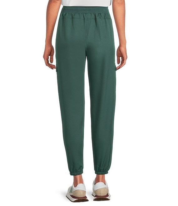 Kinesis Woven Elastic Cinched Cuff Ribbed Waistband Flap Pocket Ankle Joggers Product Image