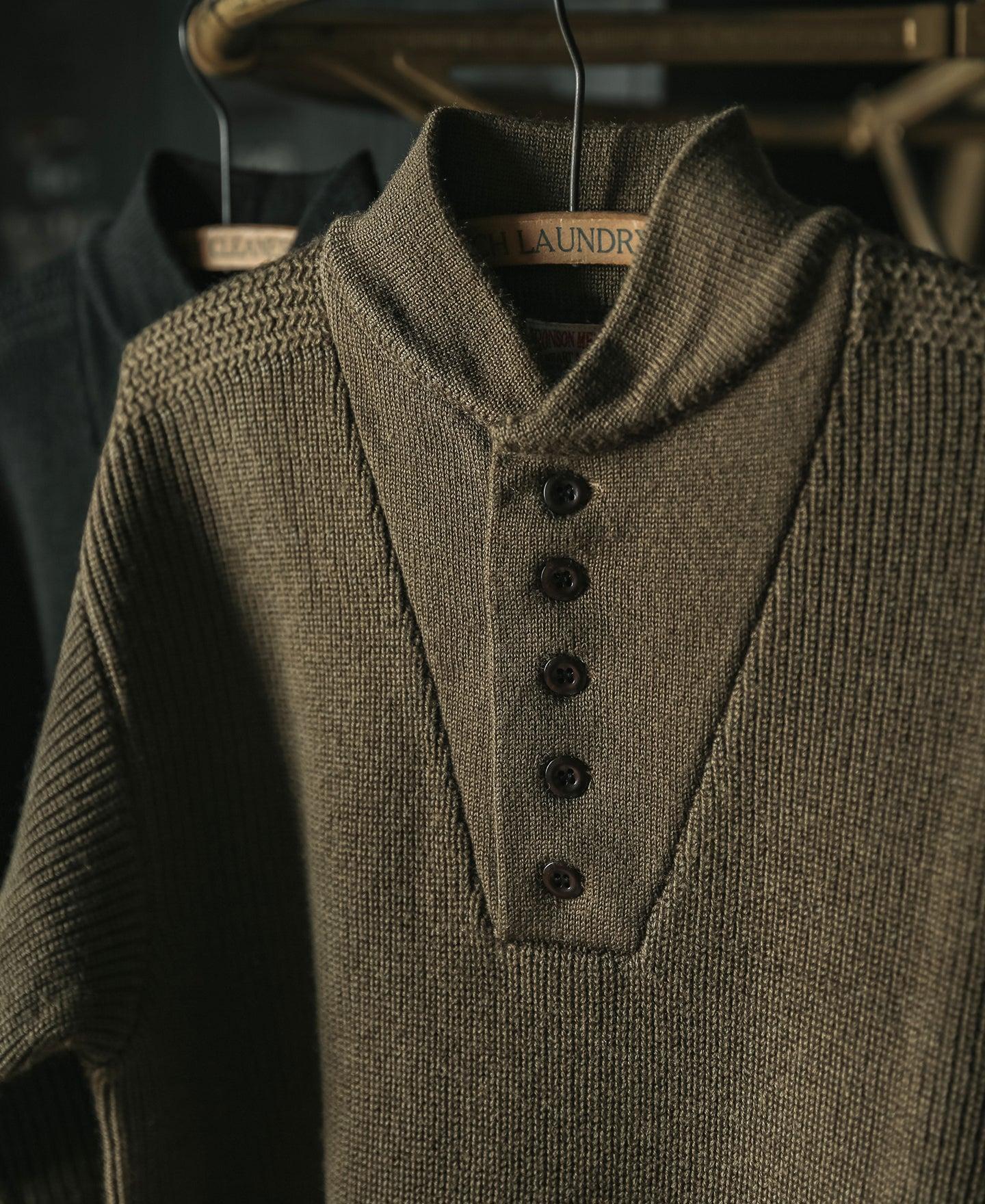 US Army High Neck Wool Sweater - Olive Product Image
