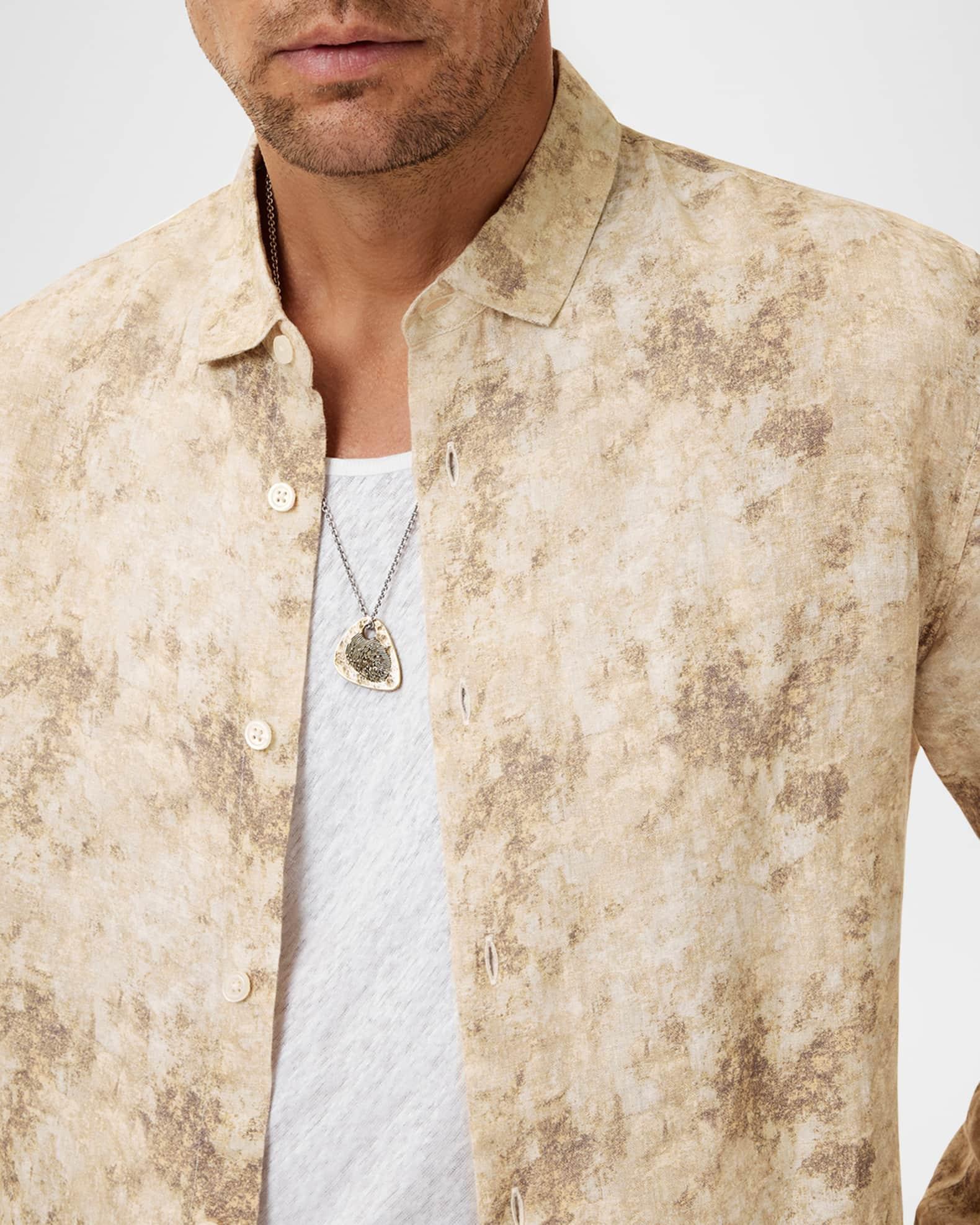 Men's Luca Linen Abstract Sport Shirt Product Image