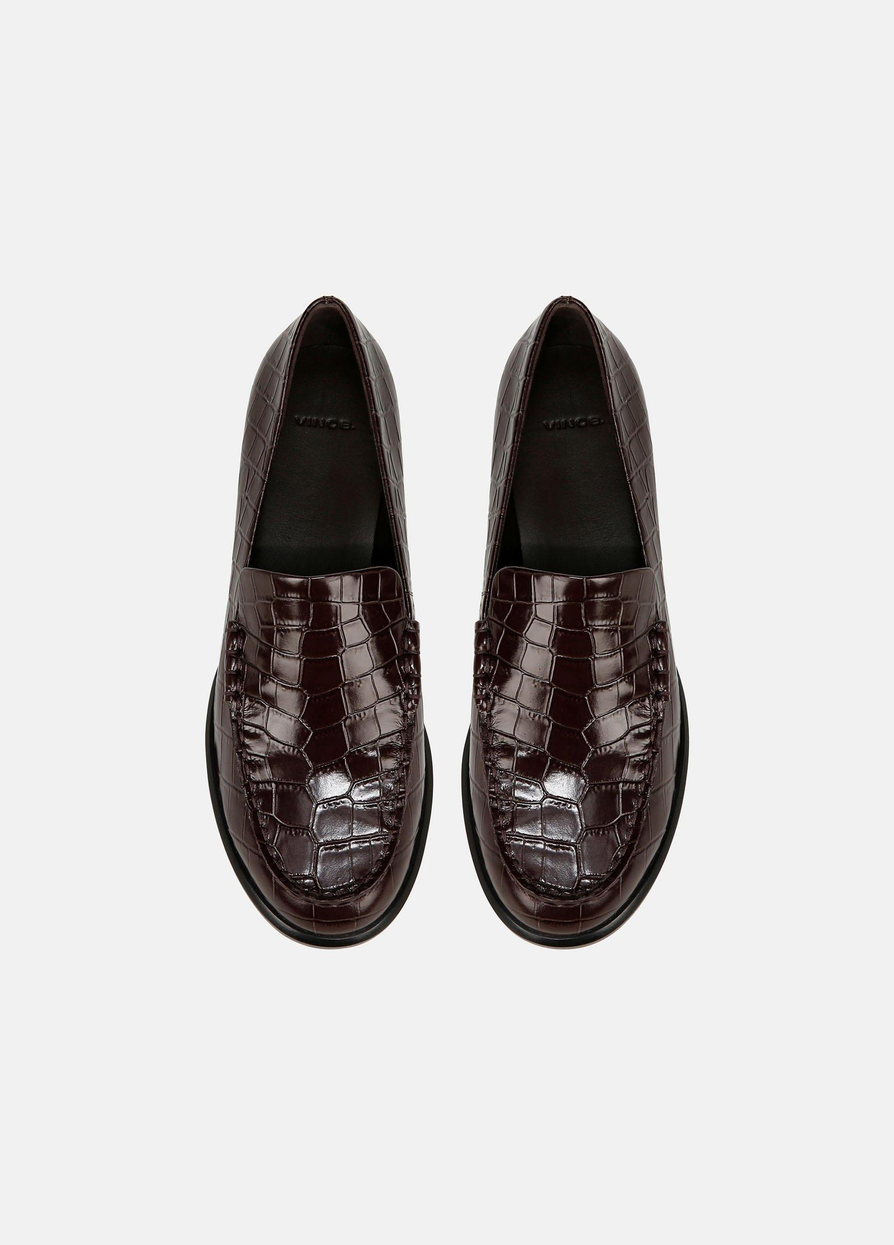 Naomi Croc-Embossed Leather Loafer Product Image