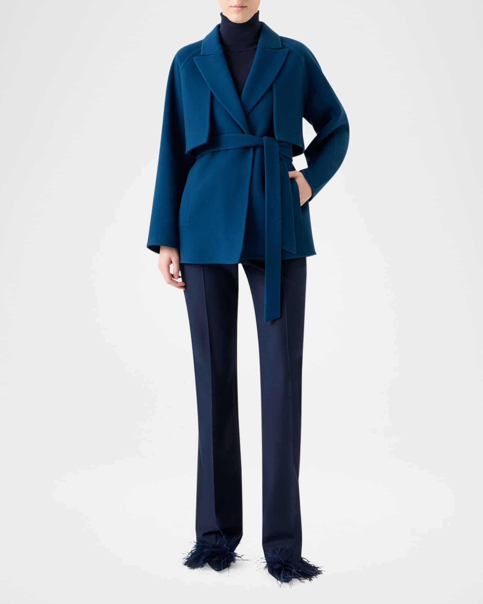 Duo Cashmere Double-Face Wrap Coat With Detachable Bolero Product Image