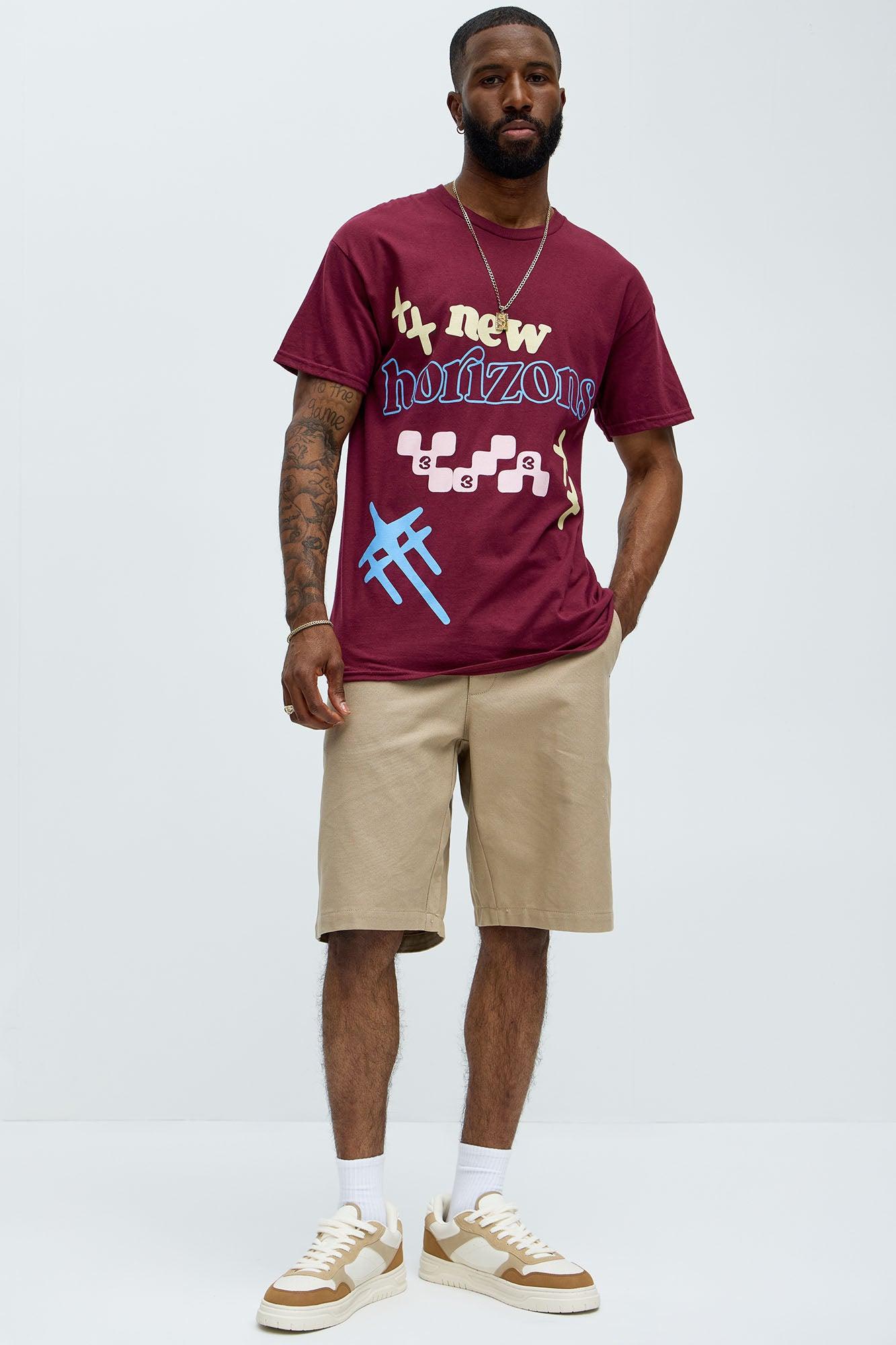 New Horizons Short Sleeve Tee - Burgundy Male Product Image
