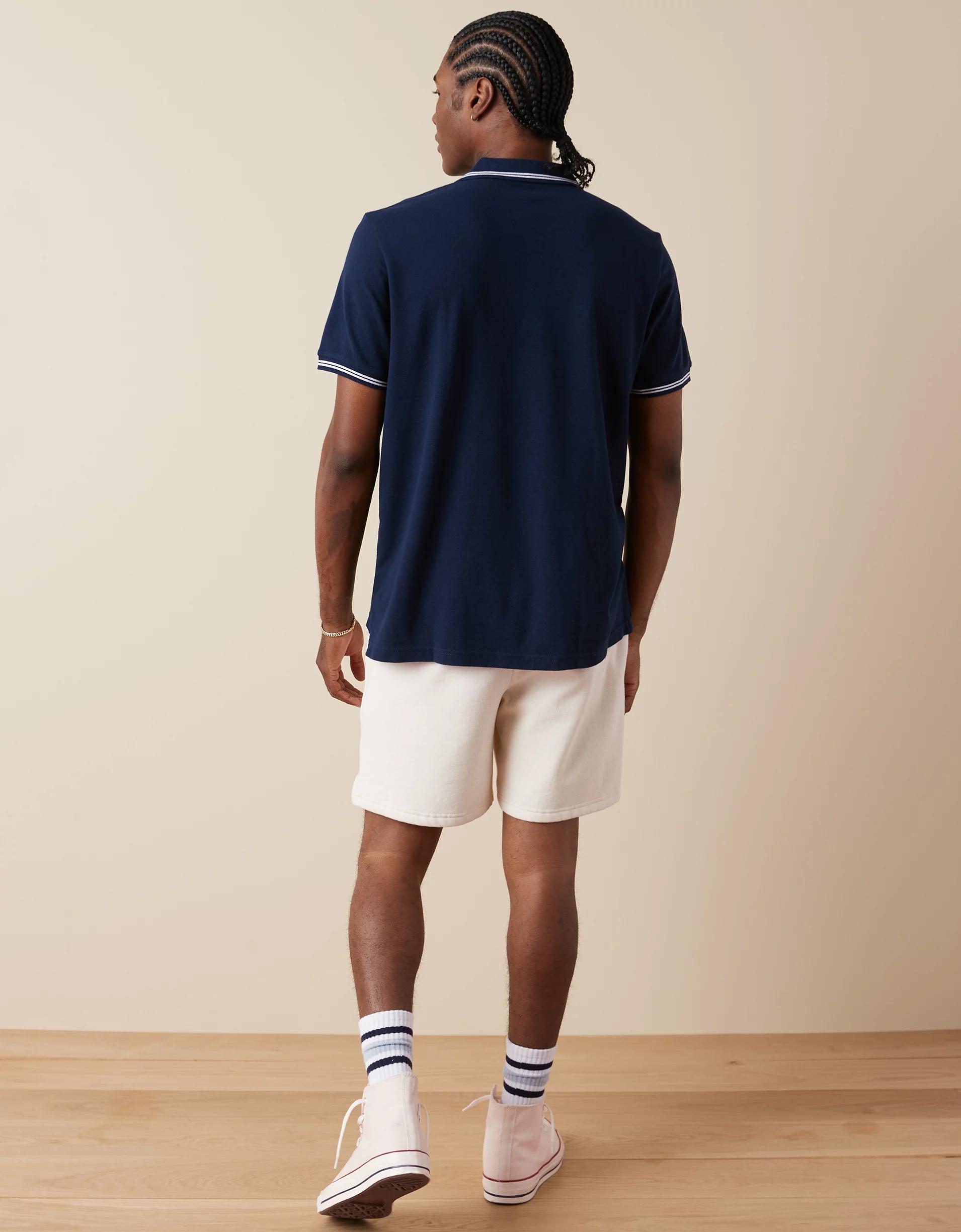 AE Lived-In Pique Polo Shirt Product Image