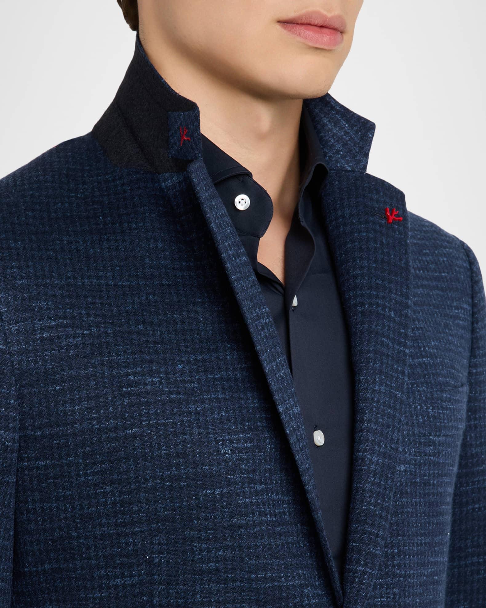 Men's Houndstooth Wool-Blend Jersey Blazer Product Image