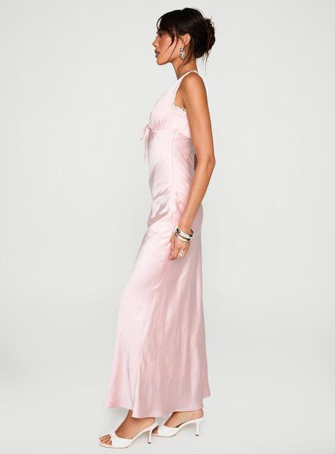 Liliya Lace Maxi Dress Pink Product Image
