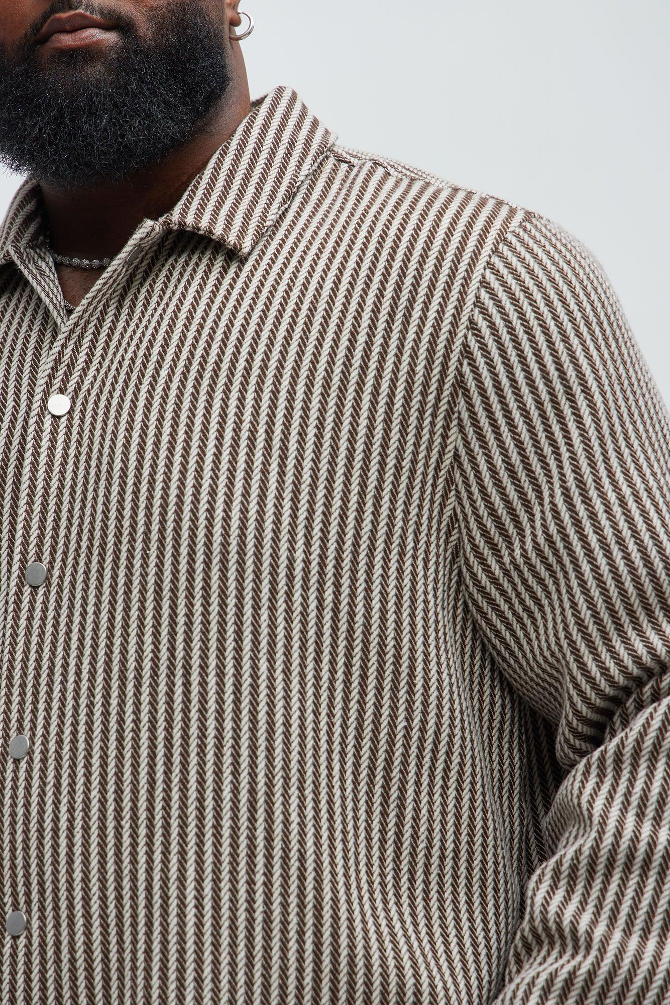 Stimson Herringbone Shirt - Brown Combo Product Image