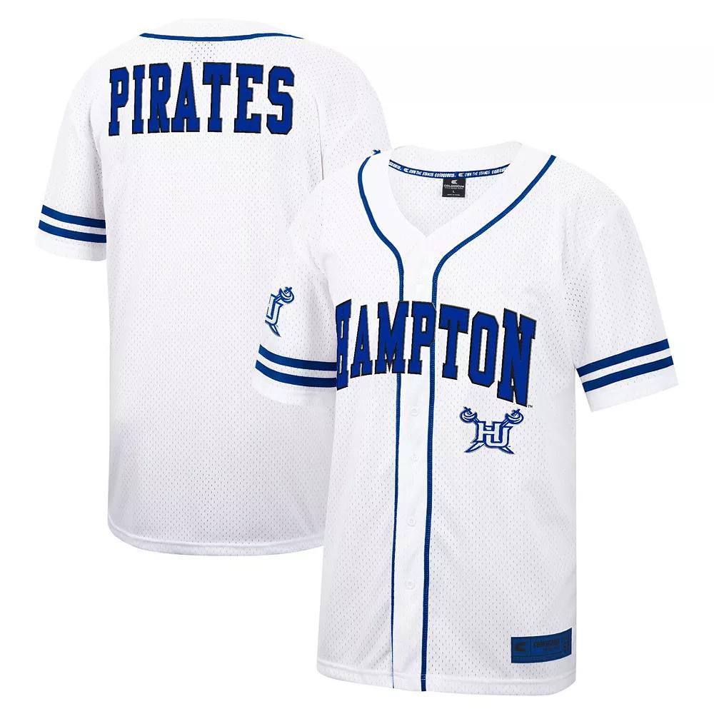 Men's Colosseum White Hampton Pirates Free Spirited Mesh Button-Up Baseball Jersey, Size: XL, Nc2 White Product Image