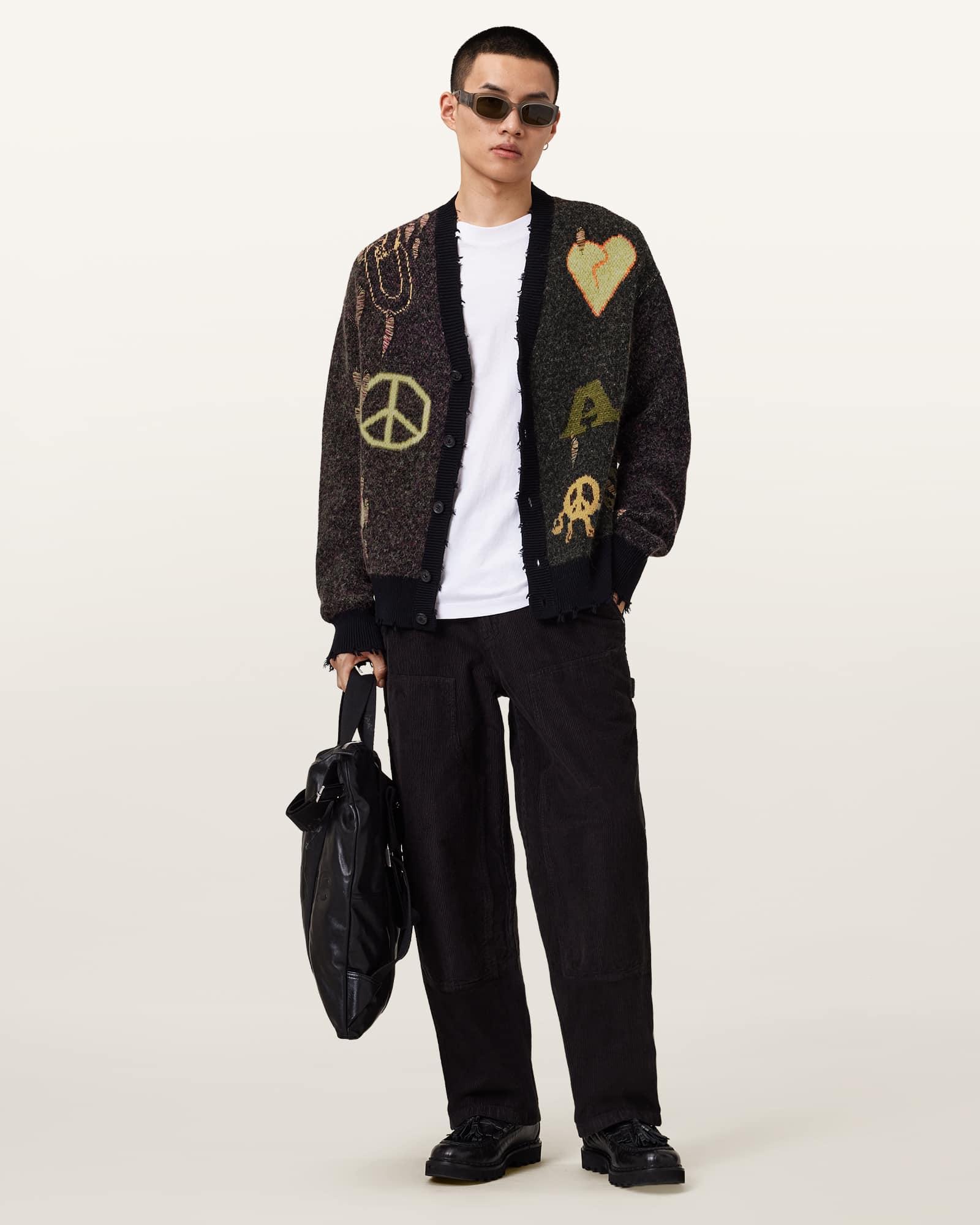 Emotive Oversized Jacquard Cardigan Product Image