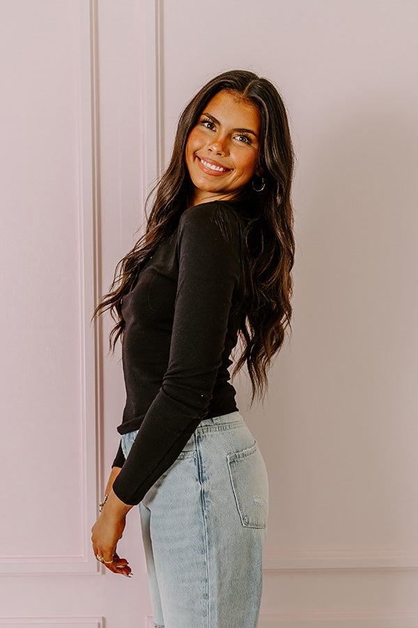 Hand In Hand Through It All Top In Black Product Image