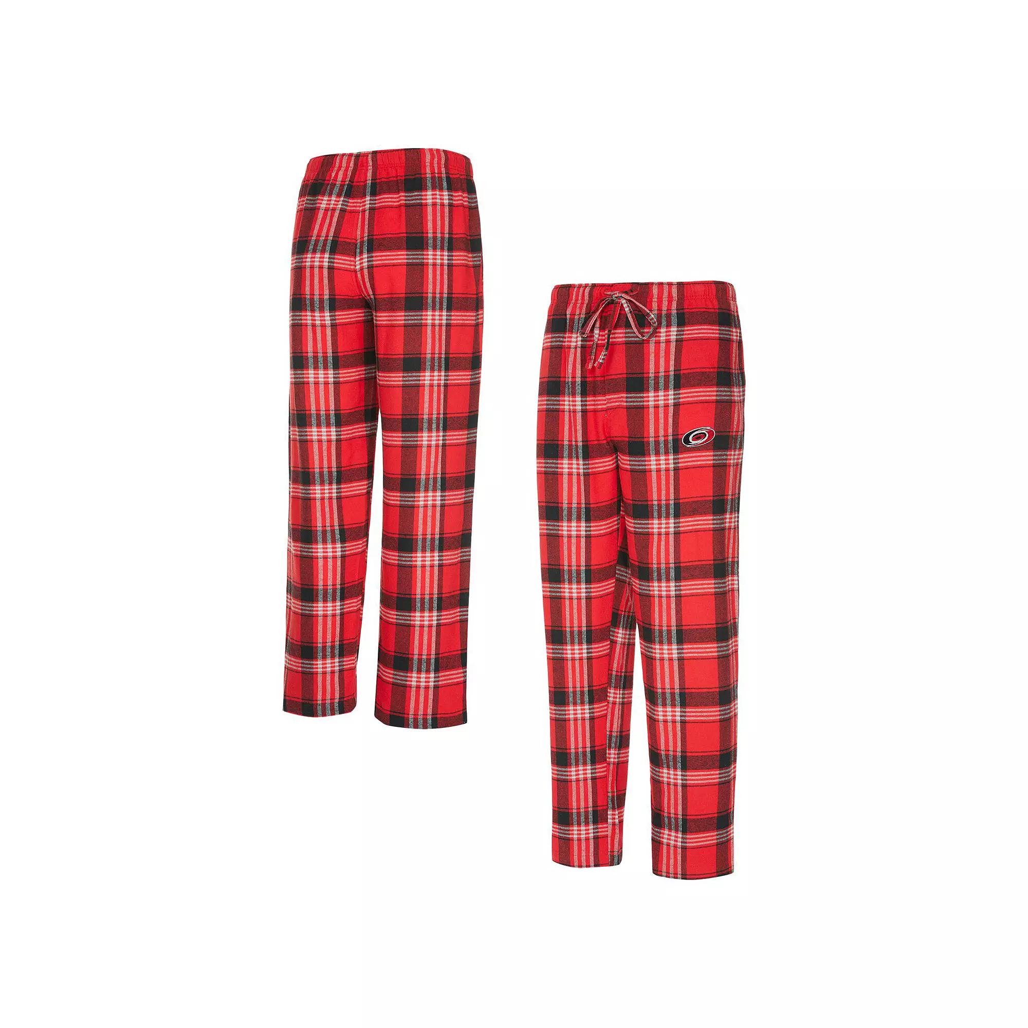 Men's Concepts Sport Red/Black Carolina Hurricanes Region Flannel Sleep Pants, Size: XL Product Image