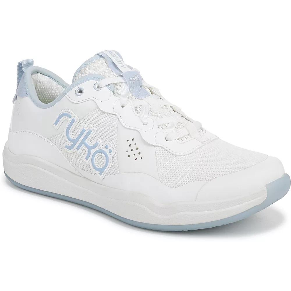Ryka Court Agility Women's Cross Training Shoes, Size: 9 Wide, White Skyride Blue Product Image