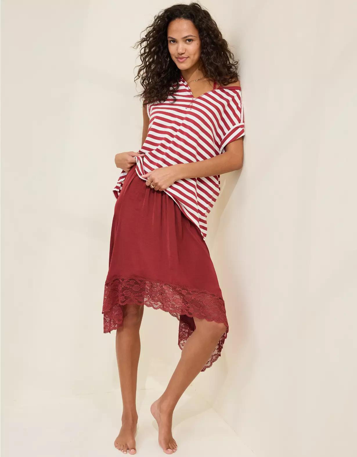Aerie Handkerchief Midi Skirt Product Image