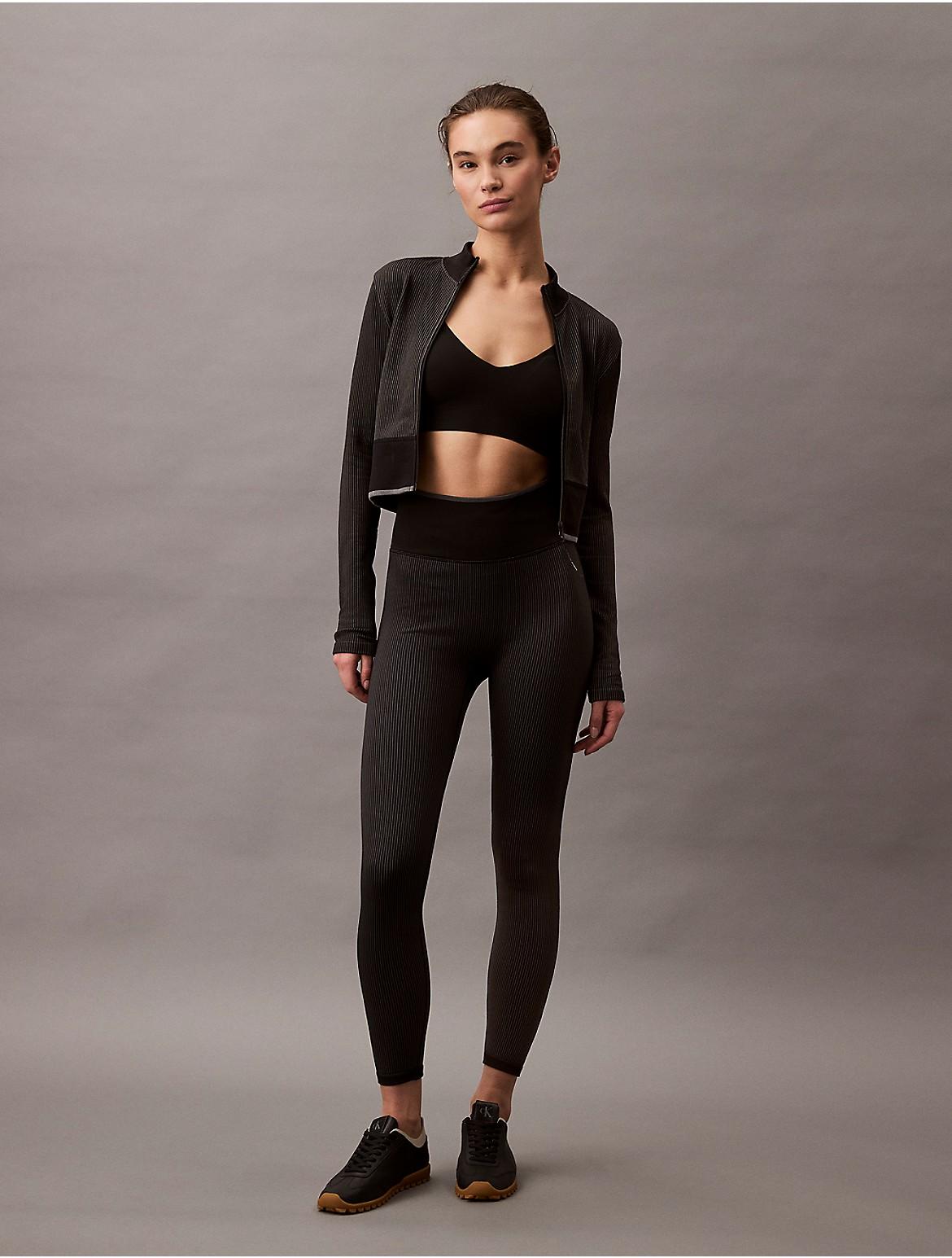 Calvin Klein Womens Rib Sport Leggings - White Product Image