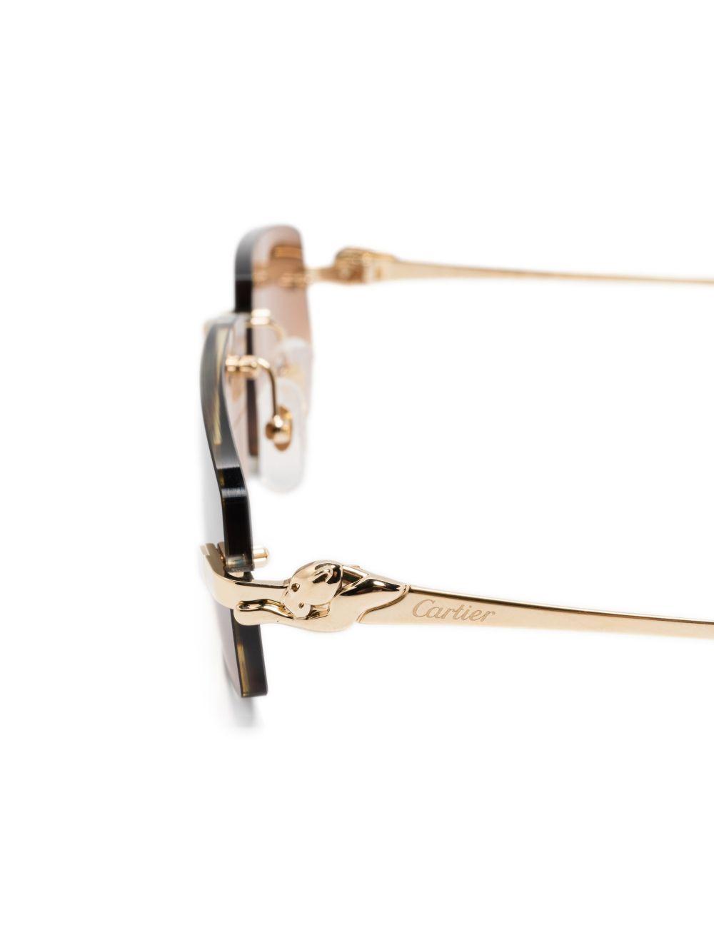 Cartier MW Panthere Rimless Sunglasses Product Image