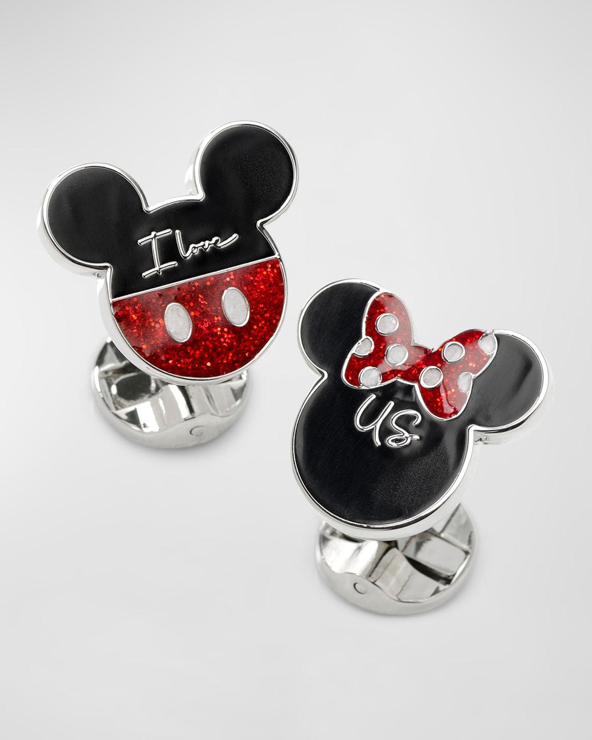 x Disney Mens Mickey Minnie I Love Us Cufflinks Product Image