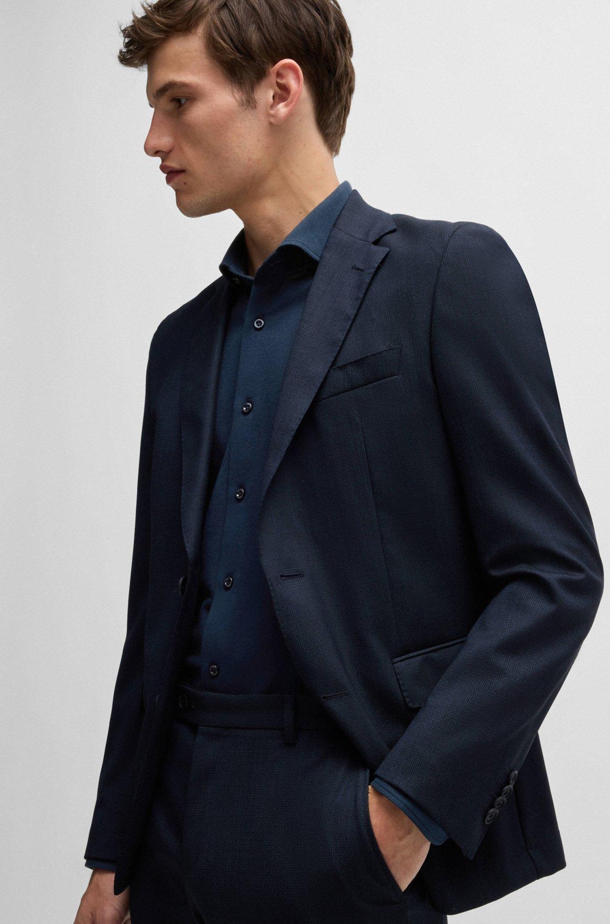 Slim-fit shirt in cotton-piqué jersey Product Image