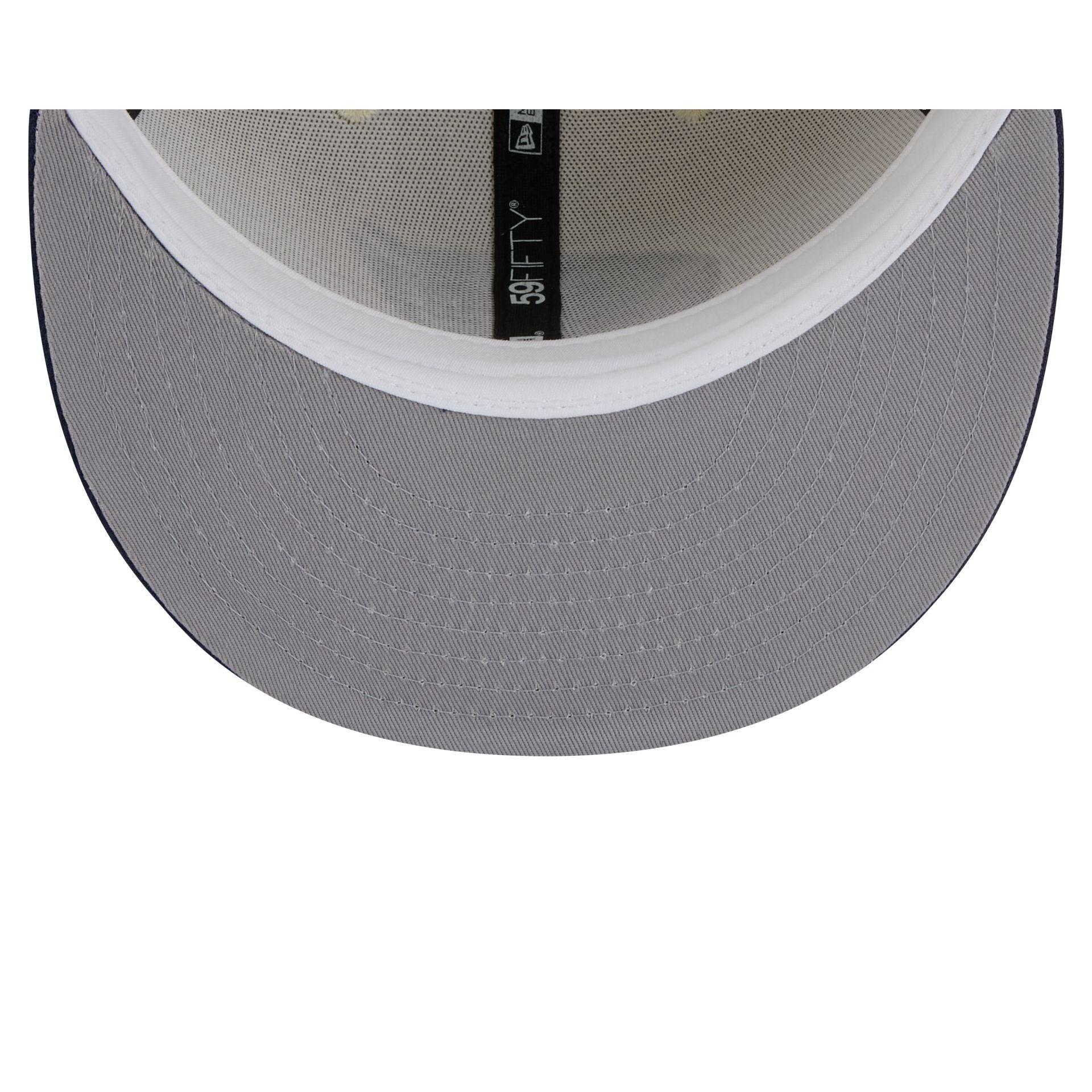 Columbus Blue Jackets Chrome White 59FIFTY Fitted Hat Male Product Image