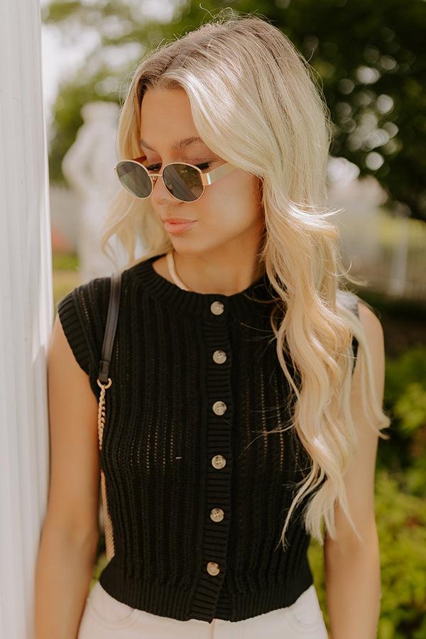 City Views Sunnies in Gold with Green Lens Product Image