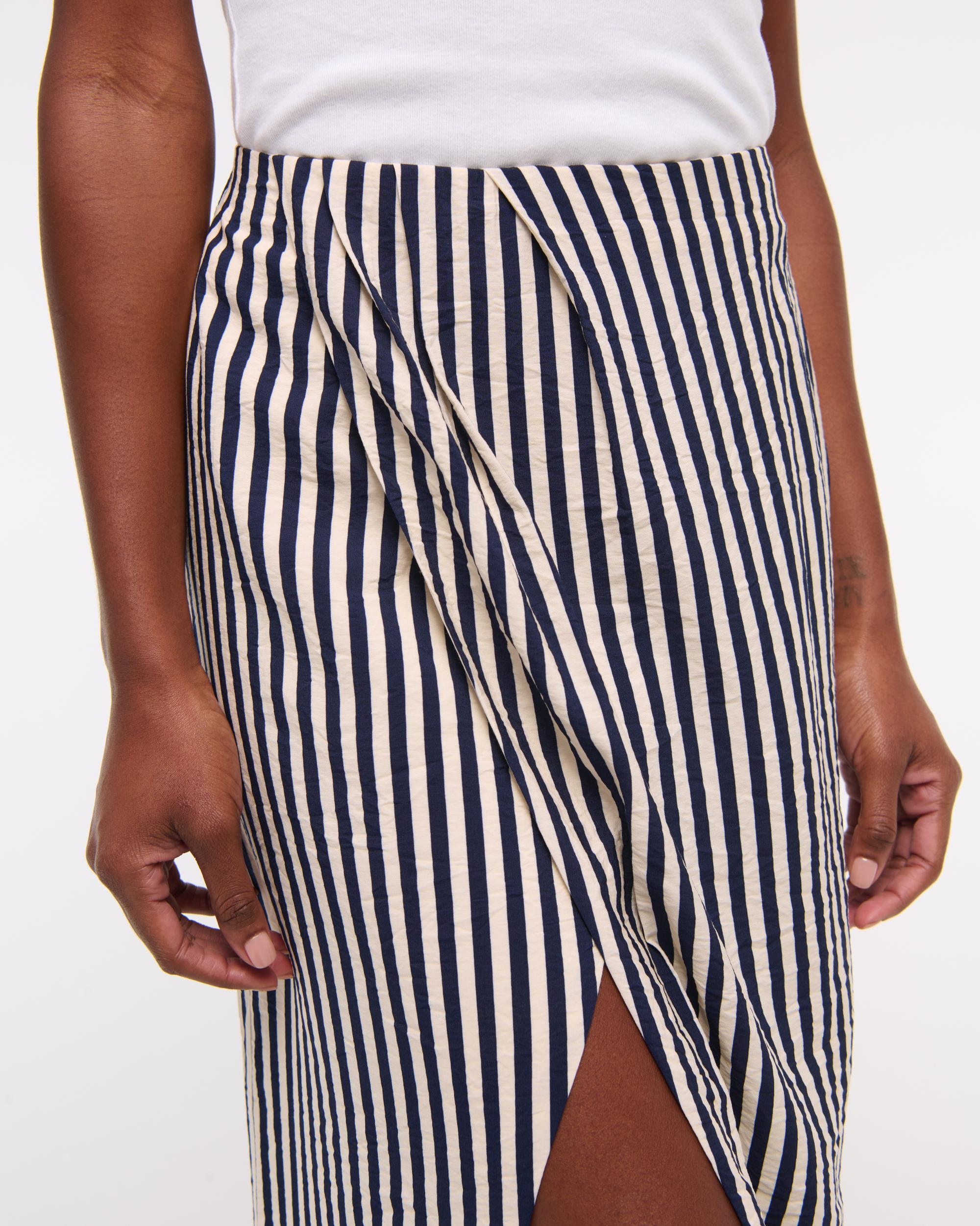 Mid Rise Sarong Maxi Skirt Product Image