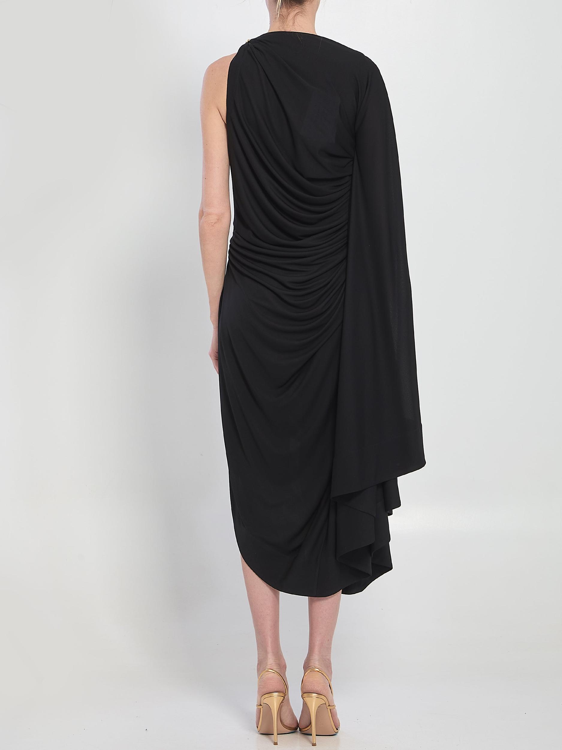 BOTTEGA VENETA Draped Dress In Black Product Image