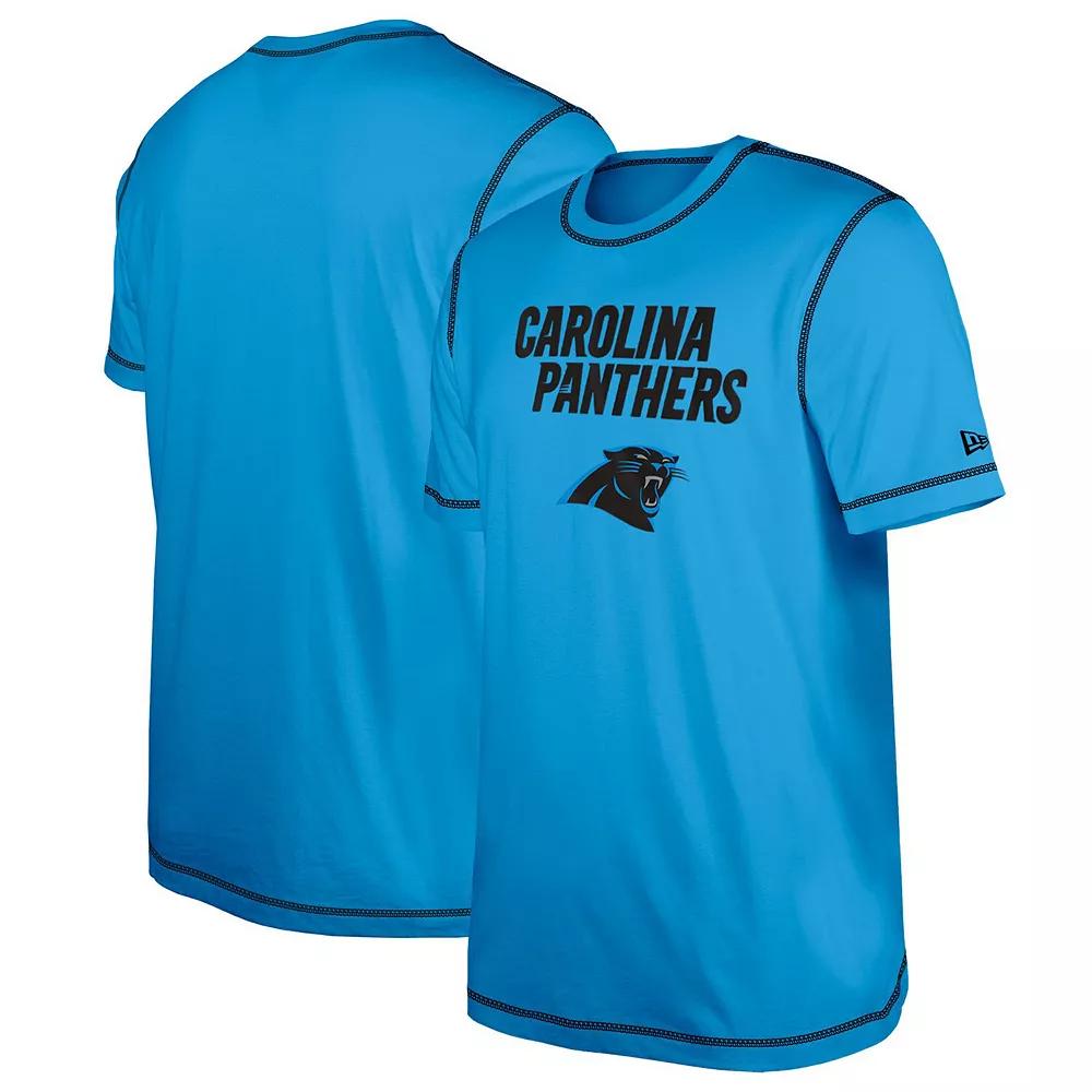 Men's New Era Blue Carolina Panthers Third Down Puff Print T-Shirt,  Product Image