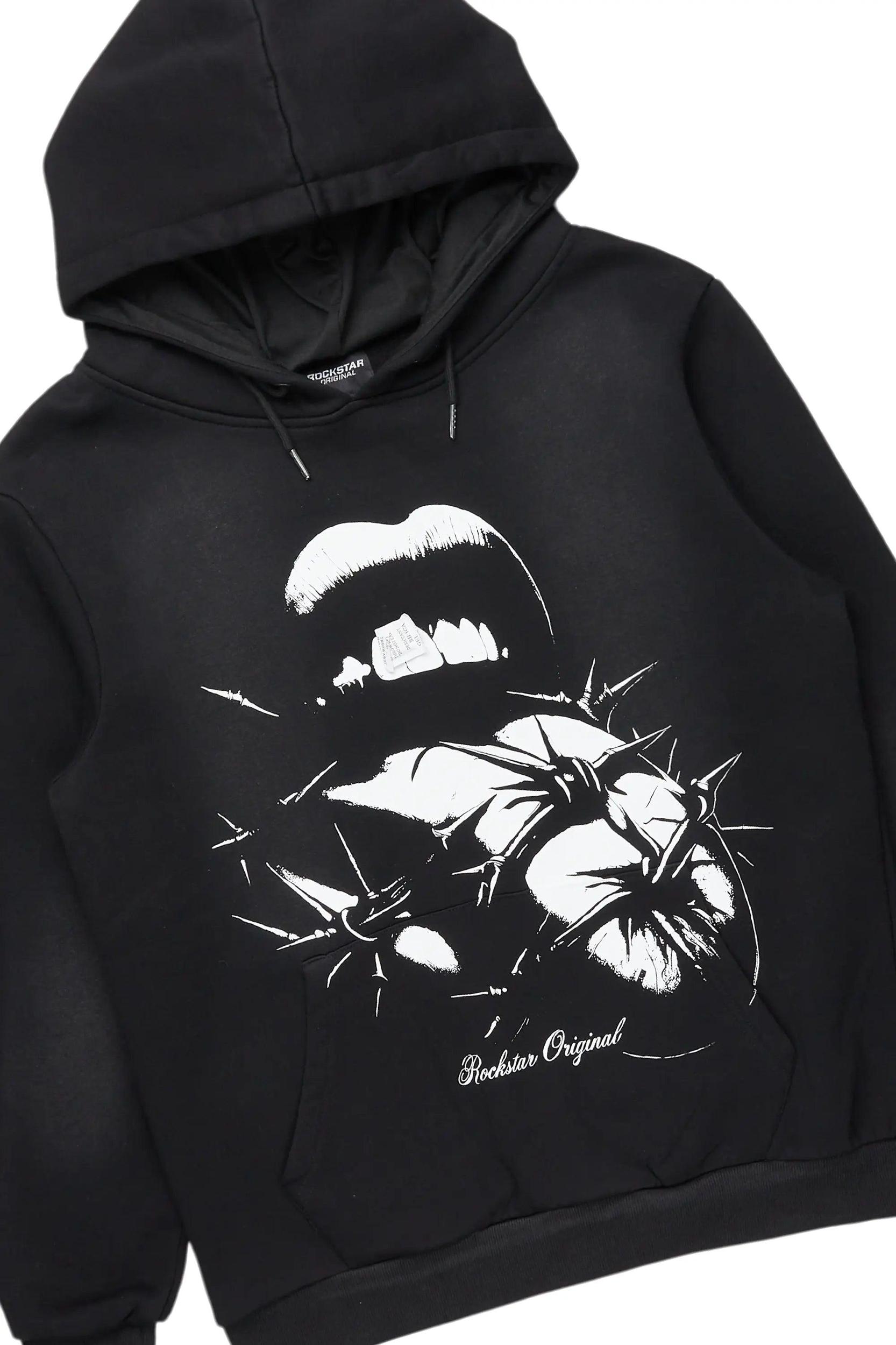 Schmear Black Hoodie & Fateh Stacked Jean Bundle Male Product Image