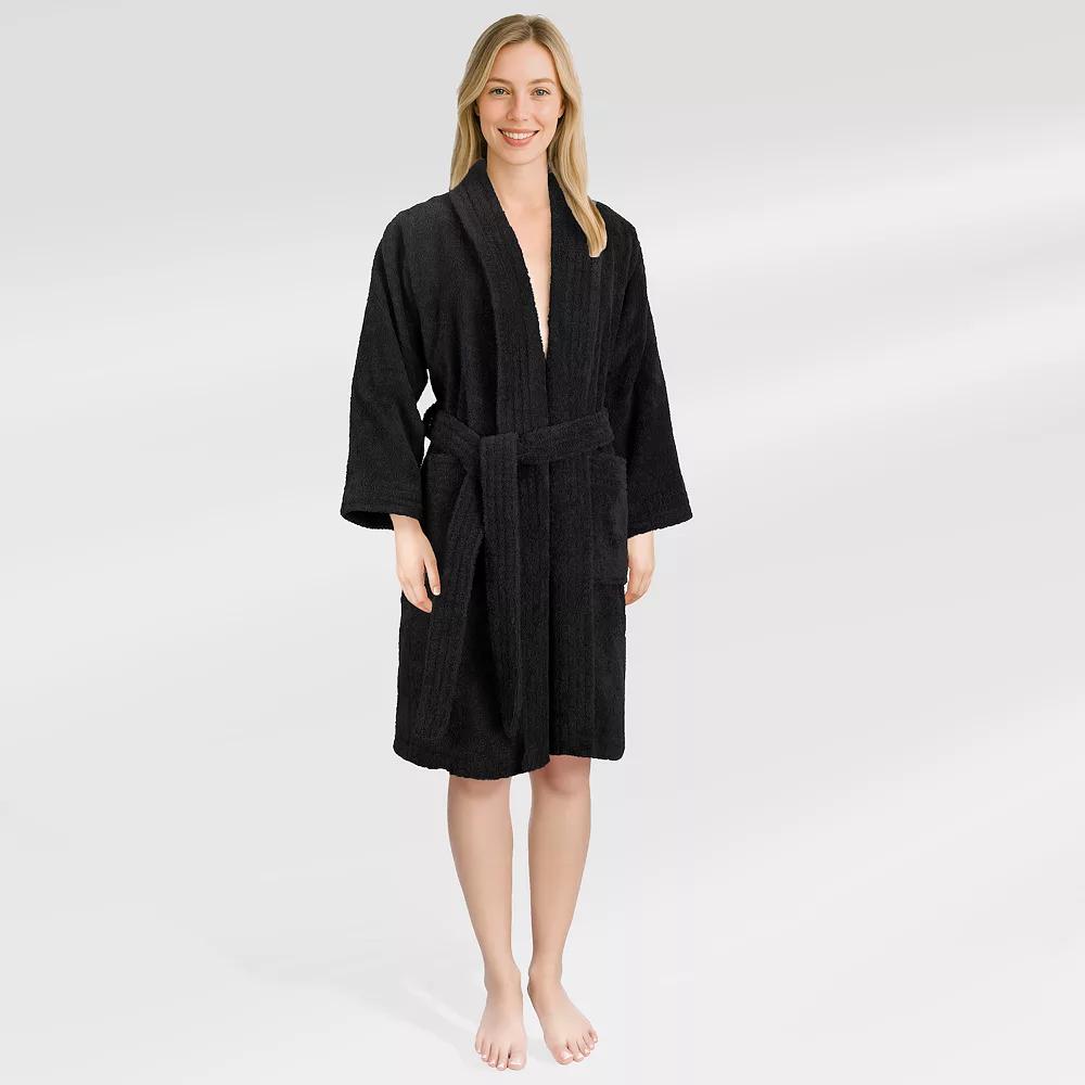 Women's American Soft Linen Long Sleeve Terry Bathrobe, Adult Unisex,  Product Image