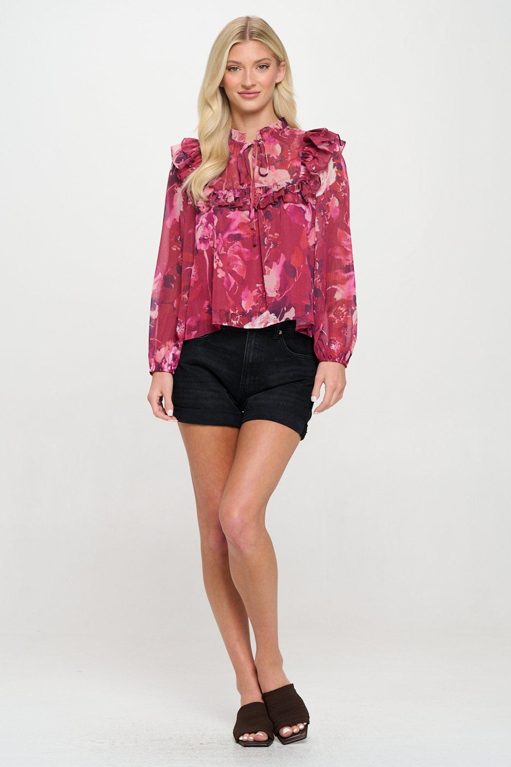 Wild Rose Long Sleeve Top Product Image